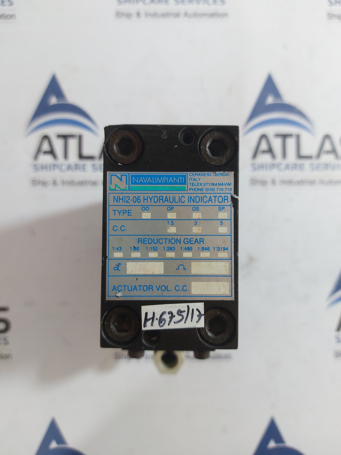 NAVALIMPIANTI NHI2-06 HYDRAULIC INDICATOR