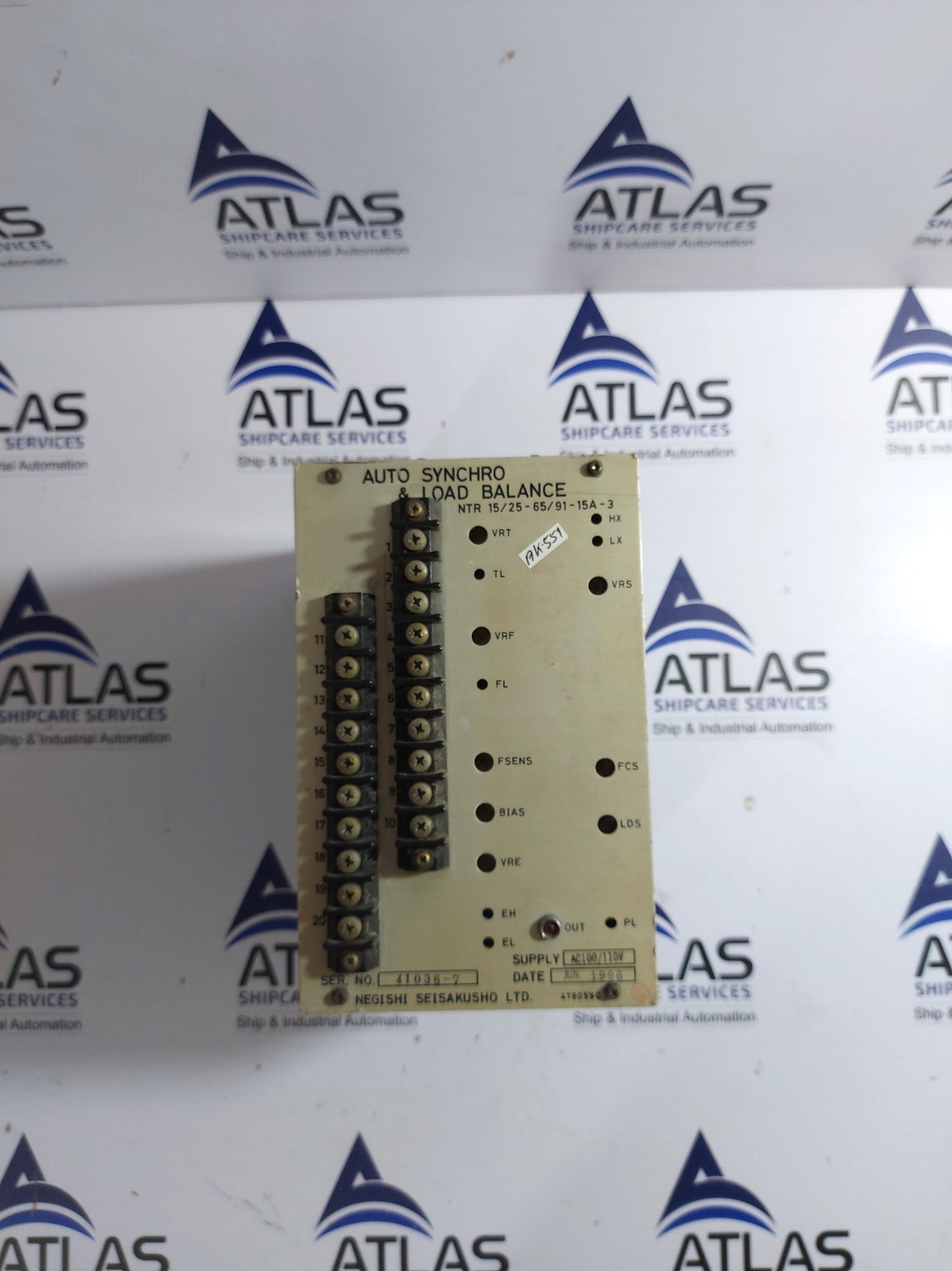 NEGISHI SEISAKUSHO NTR 15/25-65/91-15A-3 AUTO SYNCHRO &amp; LOAD BALANCE RELAY