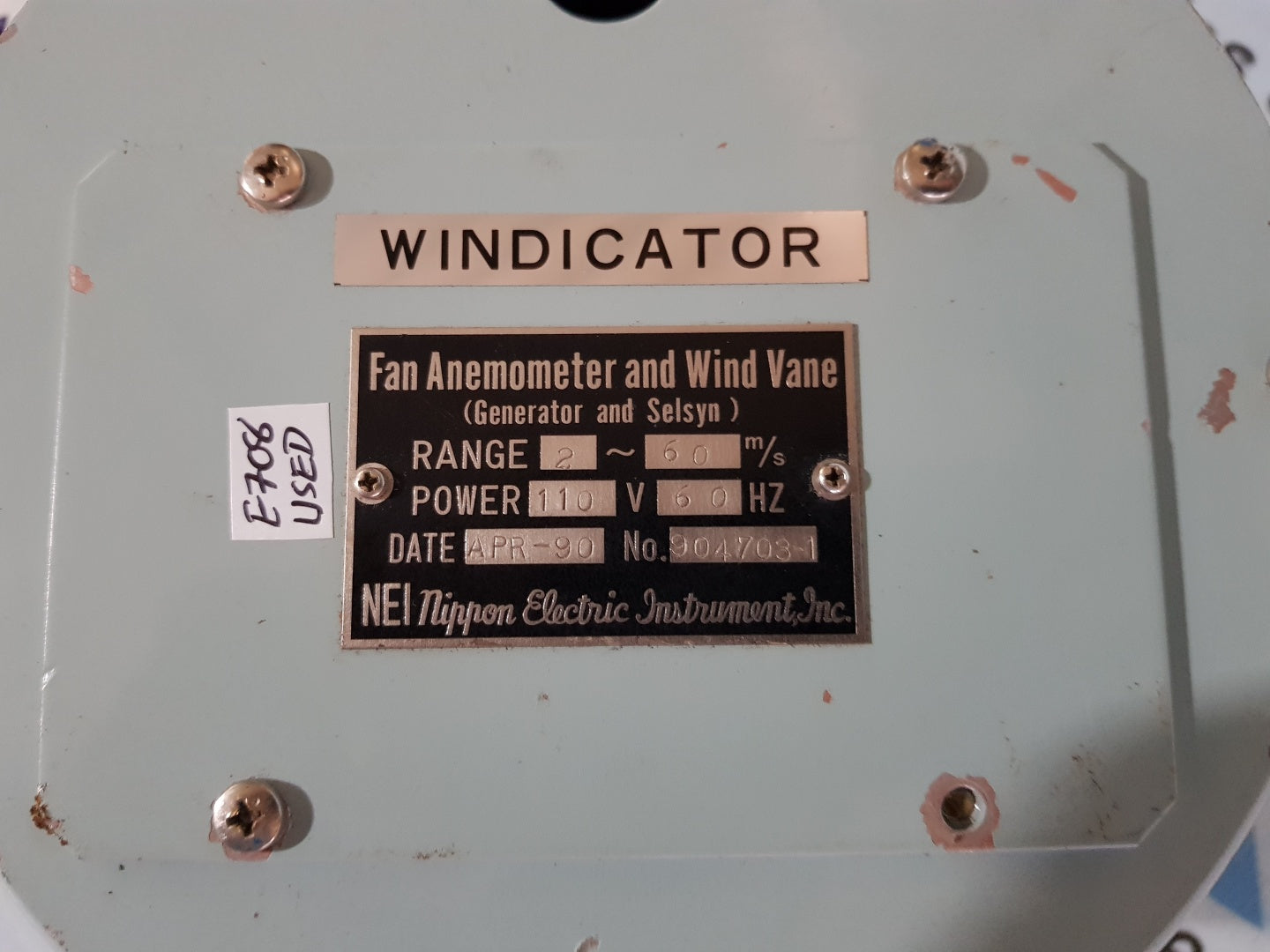 NEI Fan Anemometer And Wind Vane Indicator 110V 60Hz