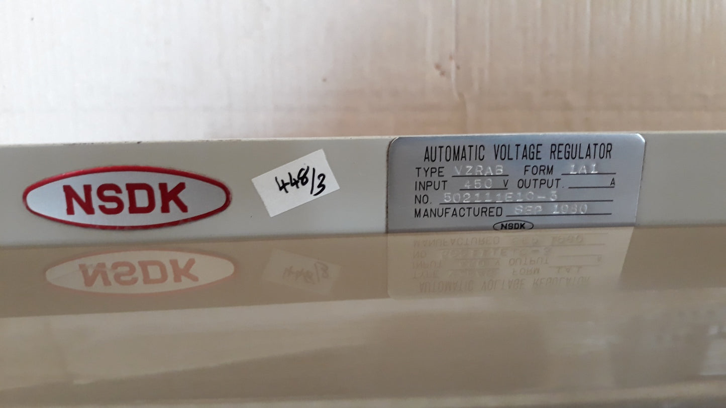 NISHISHIBA VZRAB AUTOMATIC VOLTAGE REGULATOR