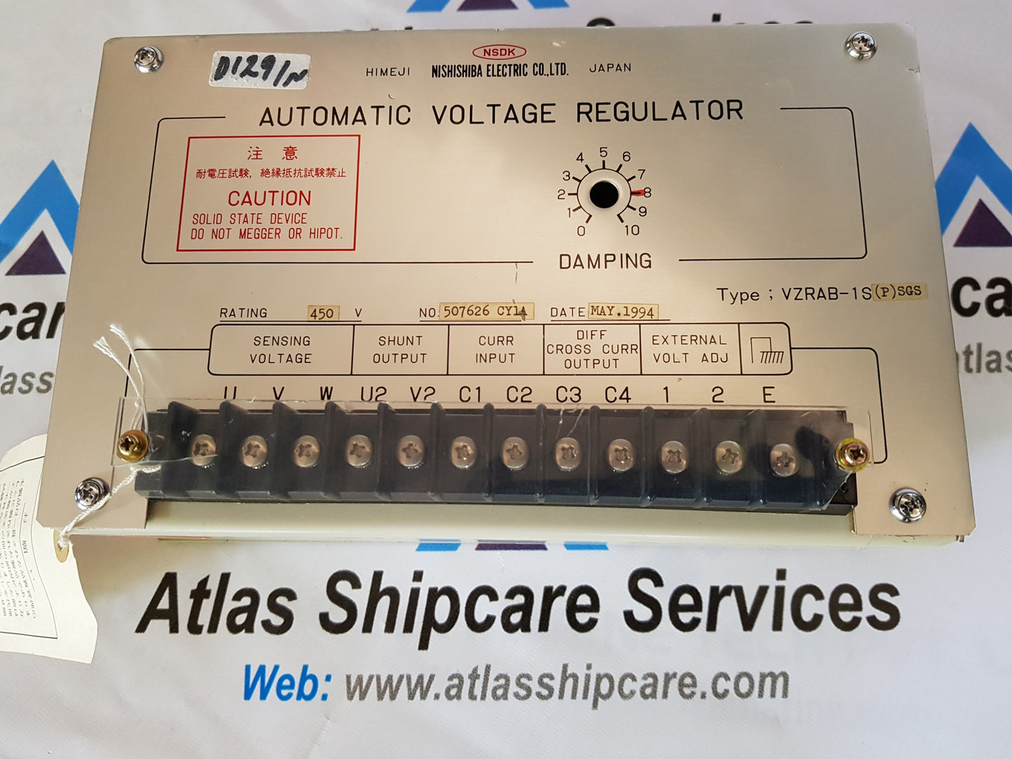 NISHISHIBA VZRAB-1S(P)SGS AUTOMATIC VOLTAGE REGULATOR
