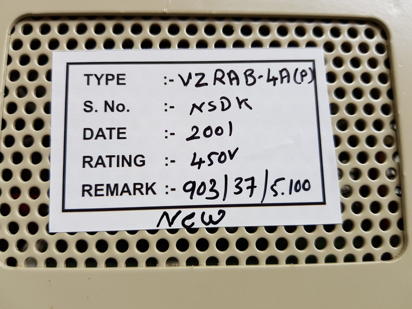 NISHISHIBA VZRAB-4A(P) AUTOMATIC VOLTAGE REGULATOR