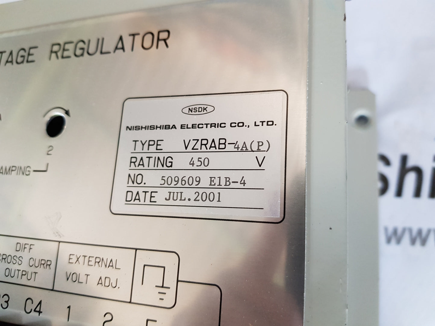 NISHISHIBA VZRAB-4A(P) AUTOMATIC VOLTAGE REGULATOR