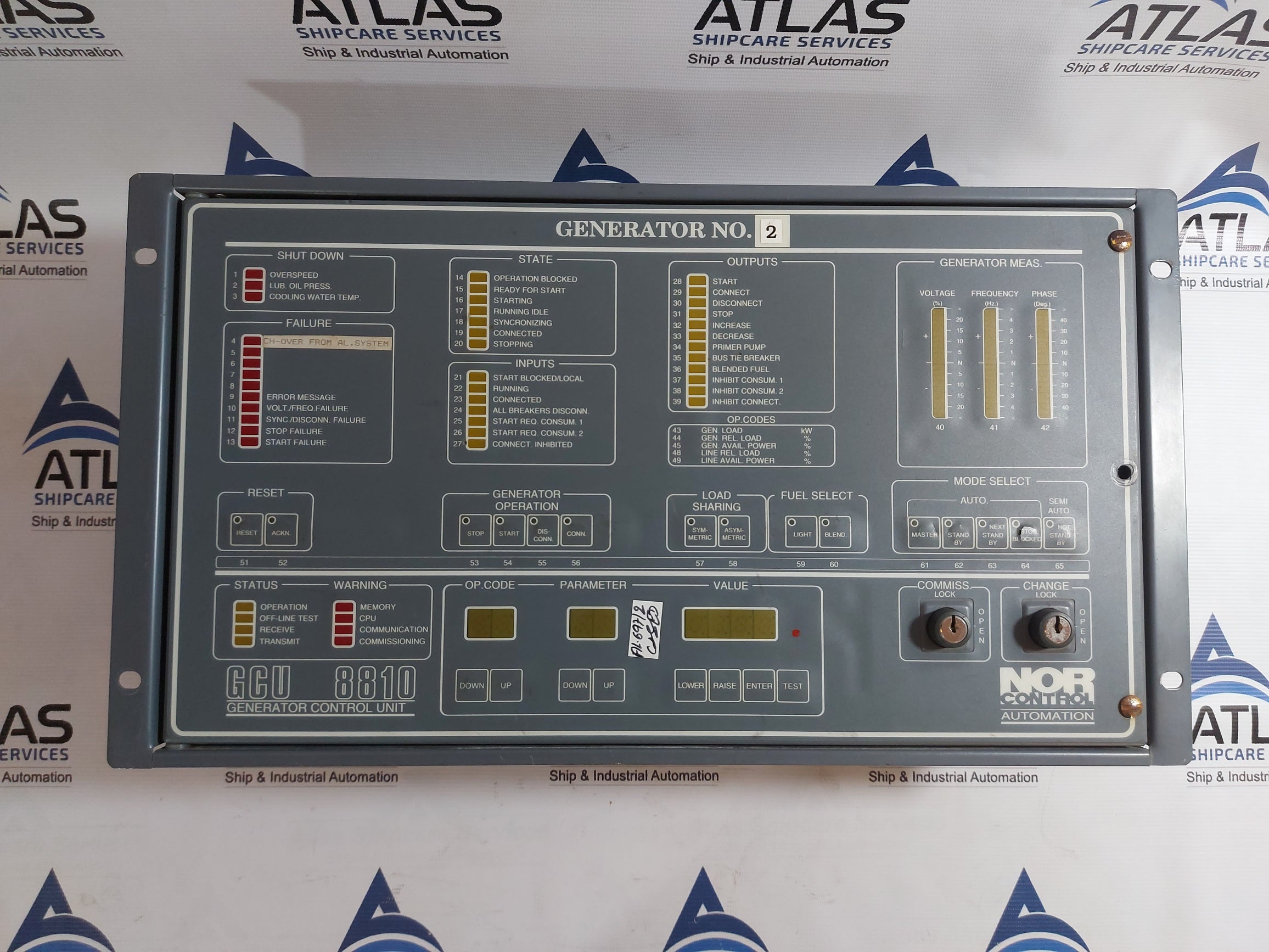NORCONTROL GCU 8810 GENERATOR CONTROL UNIT HA 220438 B/B – Atlas ...