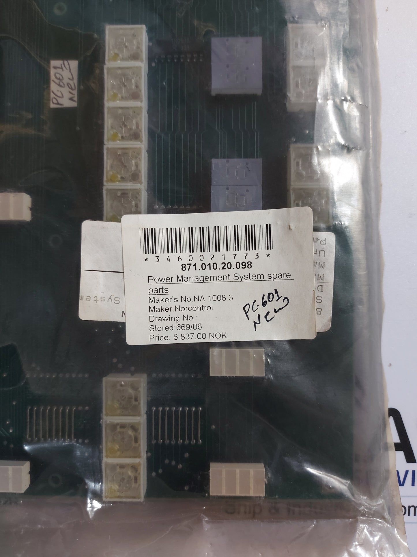 NORCONTROL NA1008.3 OPERATOR PANEL CARD