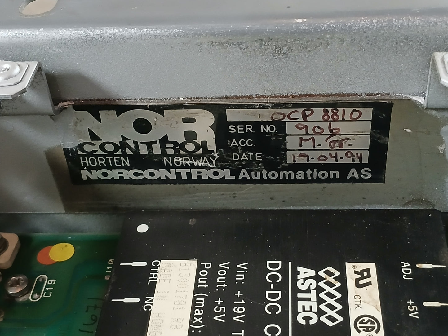 NORCONTROL OCP 8810 OPERATOR CONTROL PANEL
