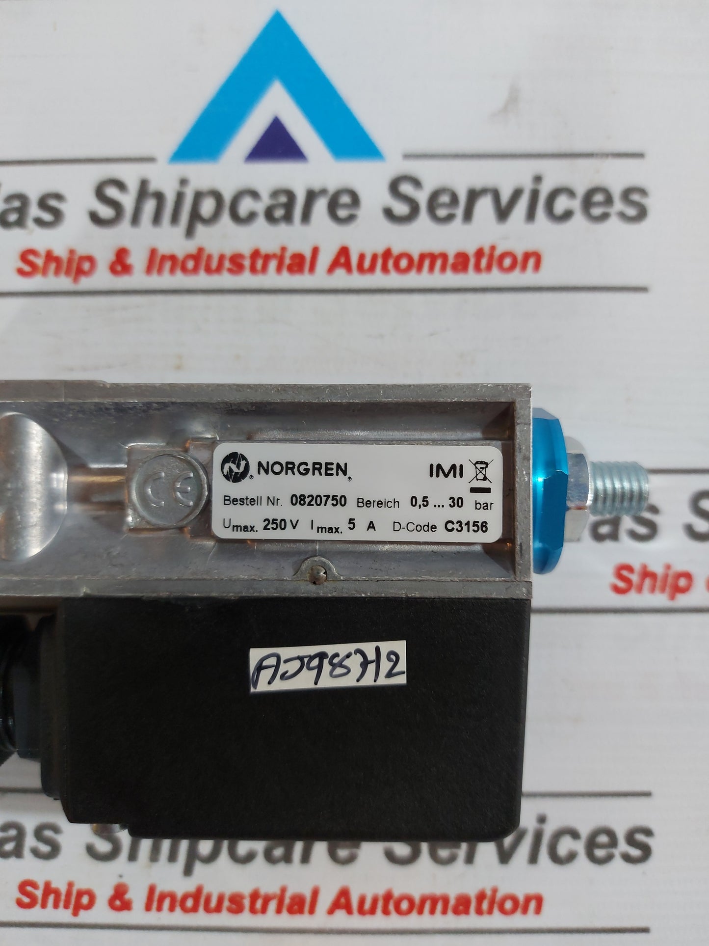 NORGREN 0820750 ELECTRO-MECHANICAL PNEUMATIC PRESSURE SWITCH 0.5...30BAR