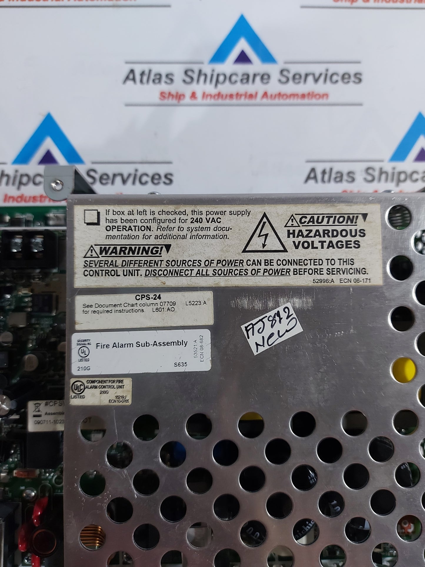 NOTIFIER CPU2-640 CPU WITH INTEGRAL CPS-24 POWER SUPPLY INCLUDES CHASSIS