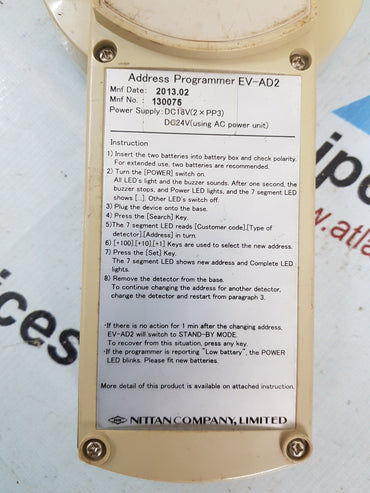 Nittan EV-AD2 Address Programmer