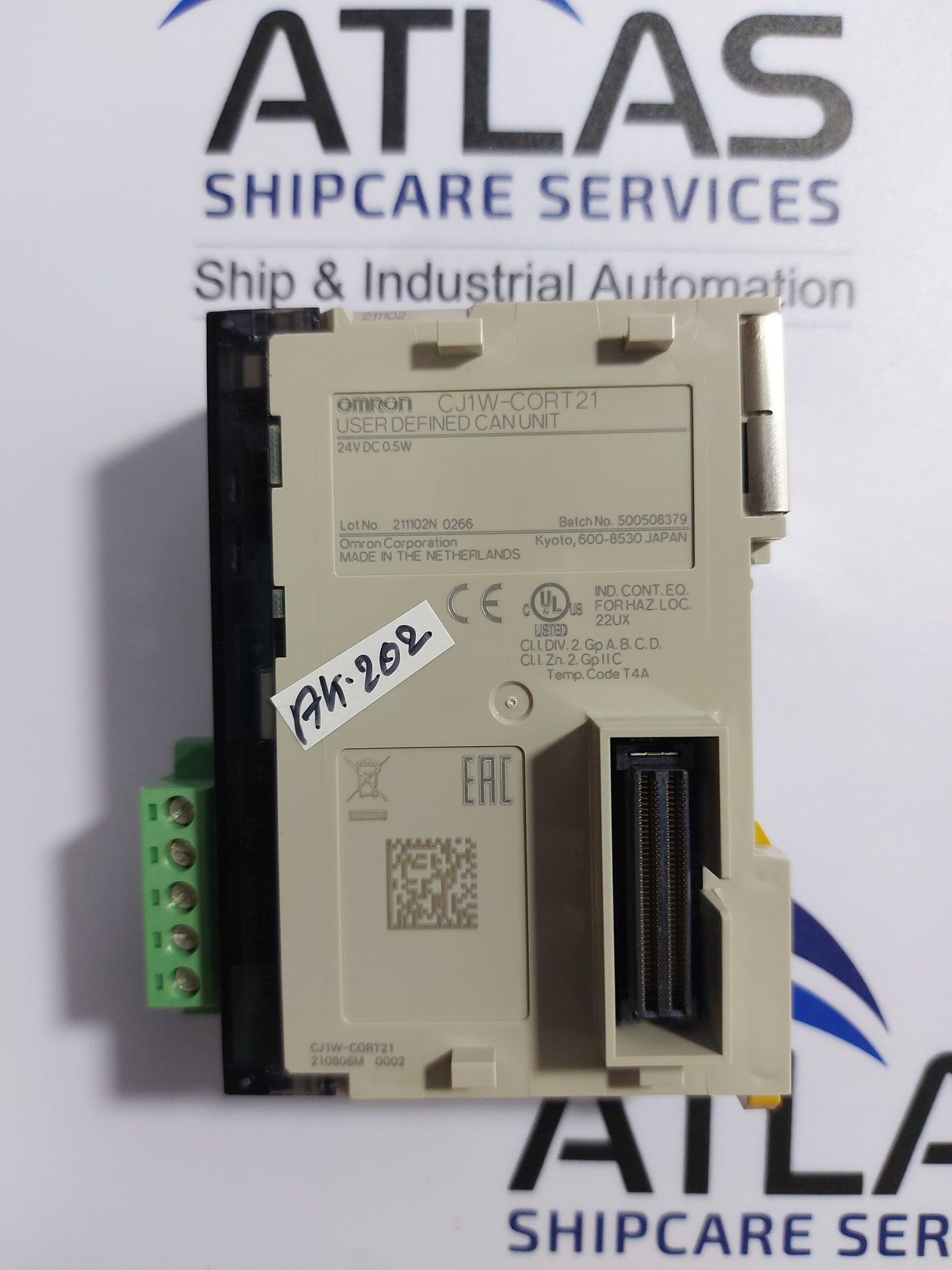 OMRON CJ1W-CORT21 USER DEFINED CAN UNIT 24VDC 0.5W