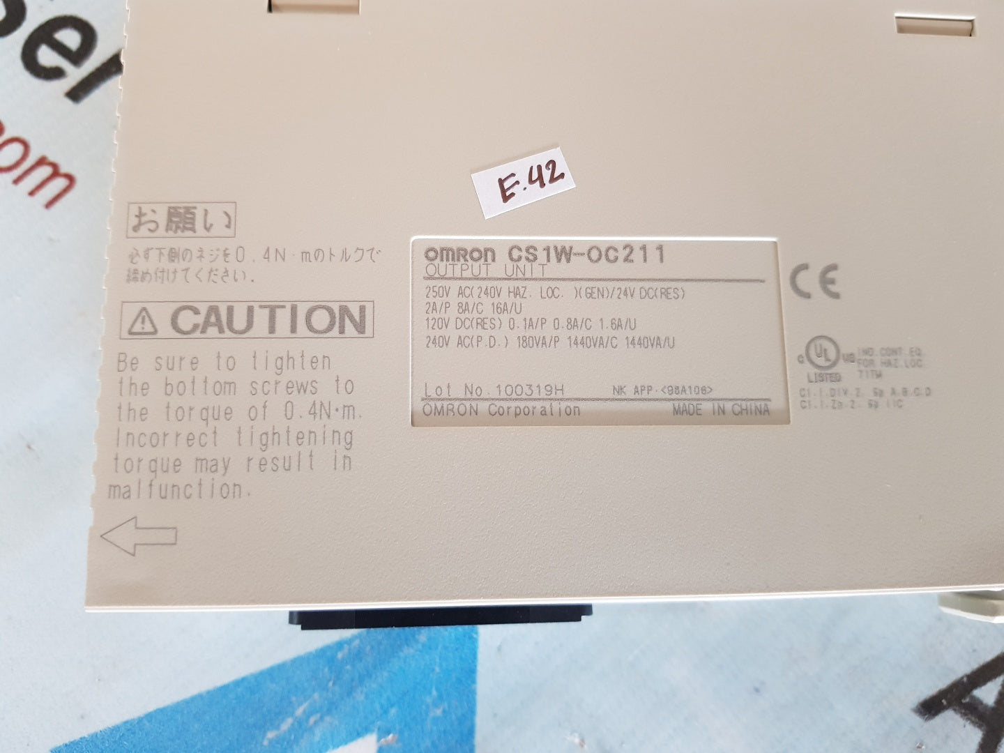 OMRON CS1W-OC211 OUTPUT UNIT