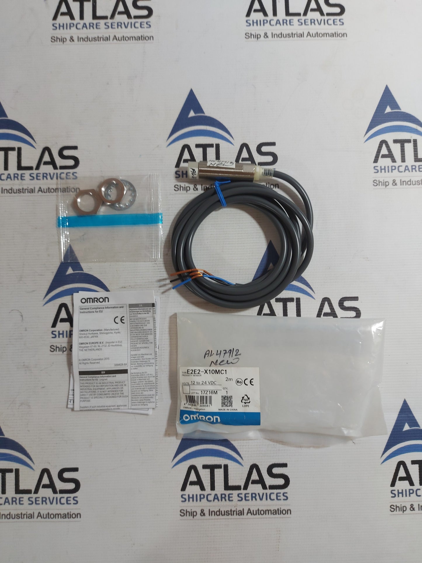 OMRON E2E2-X10MC1 2M LONG-BARREL INDUCTIVE PROXIMITY SENSOR 12 TO 24VDC