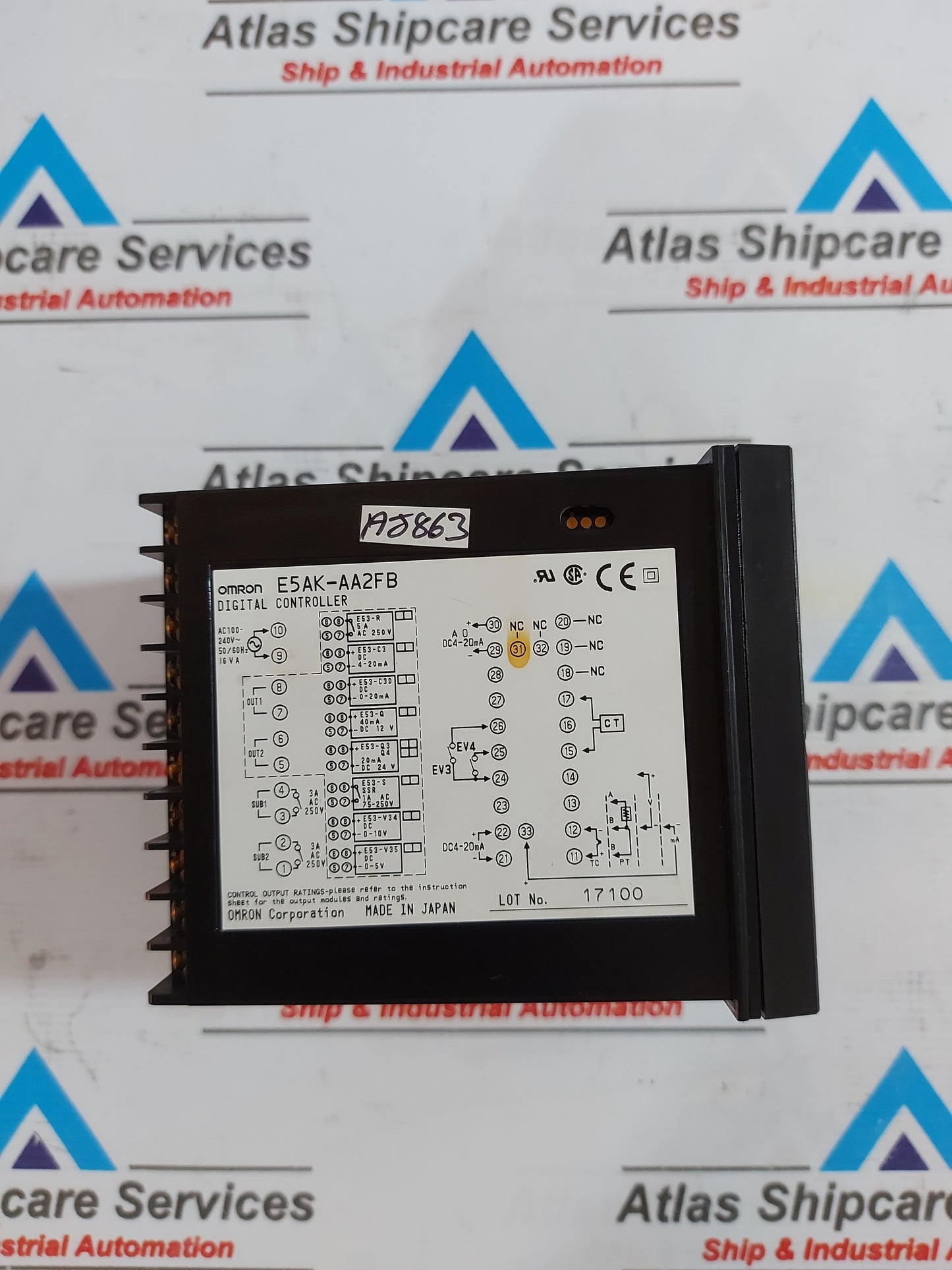 OMRON E5AK-AA2FB DIGITAL TEMPERATURE CONTROLLER AC100-240V~ 50/60Hz