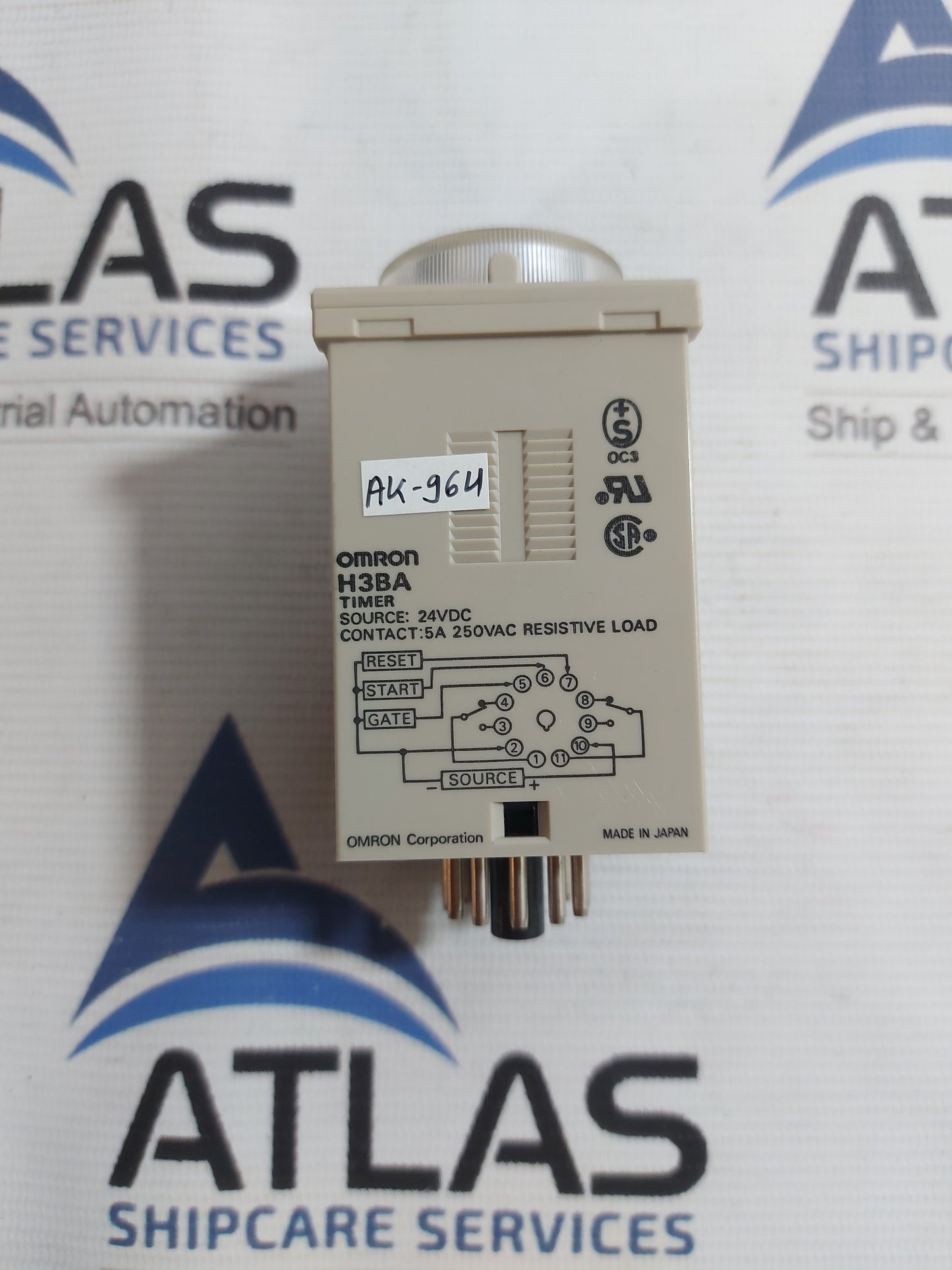 OMRON H3BA TIMER RELAY 0-1.0 Sec