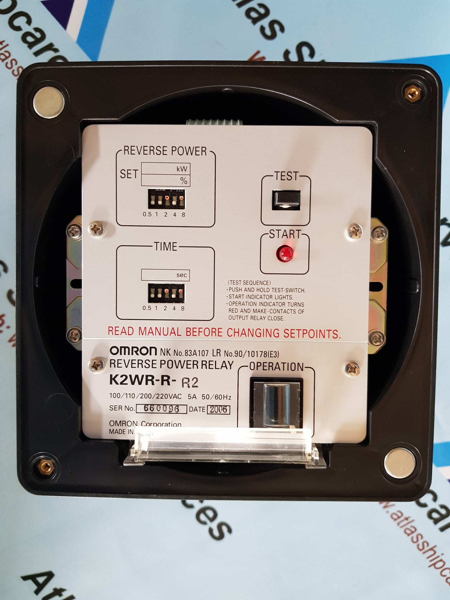 OMRON K2WR-R-R2 REVERSE POWER RELAY