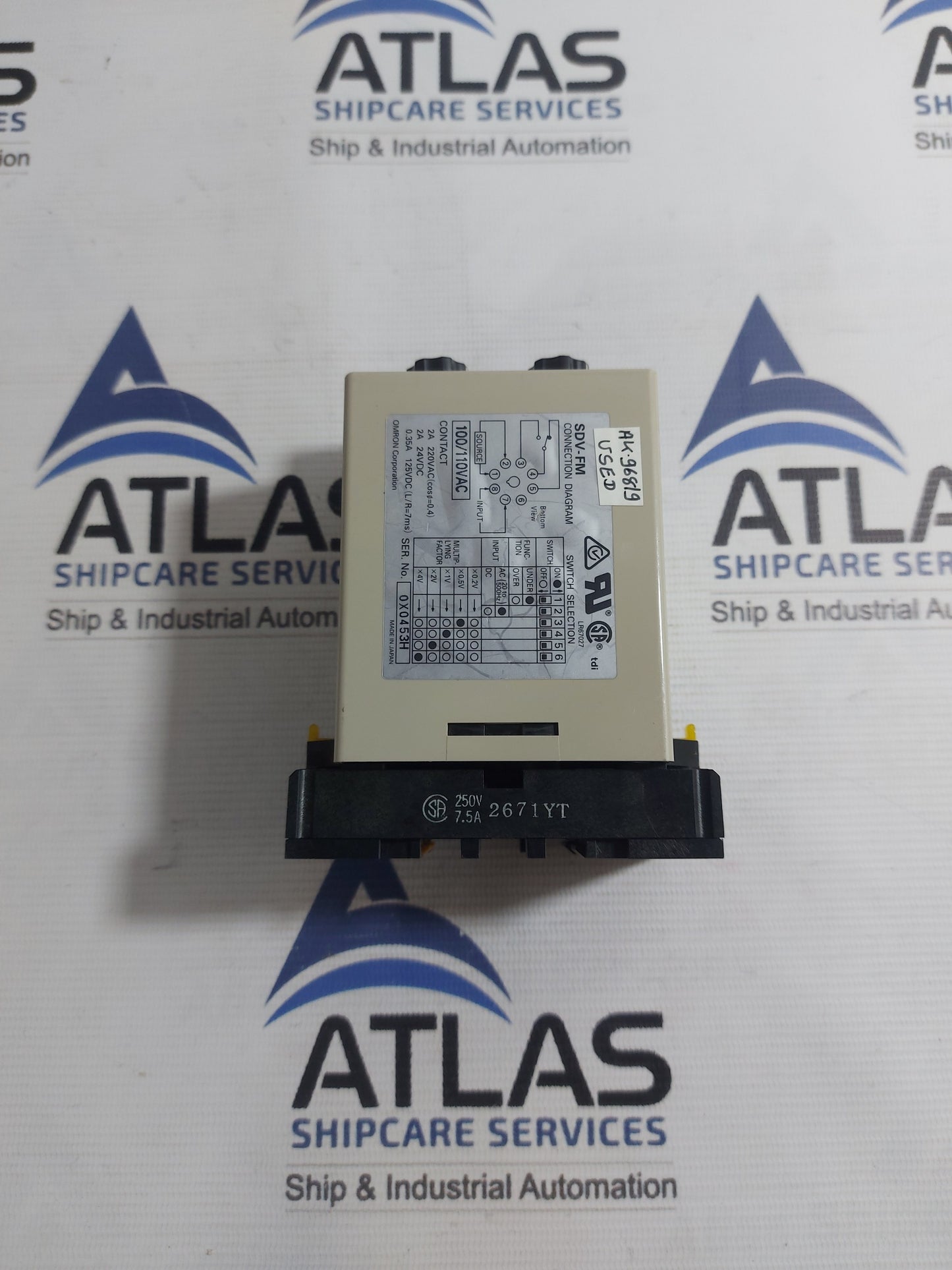 OMRON SDV-FM6 VOLTAGE SENSOR 100/110VAC