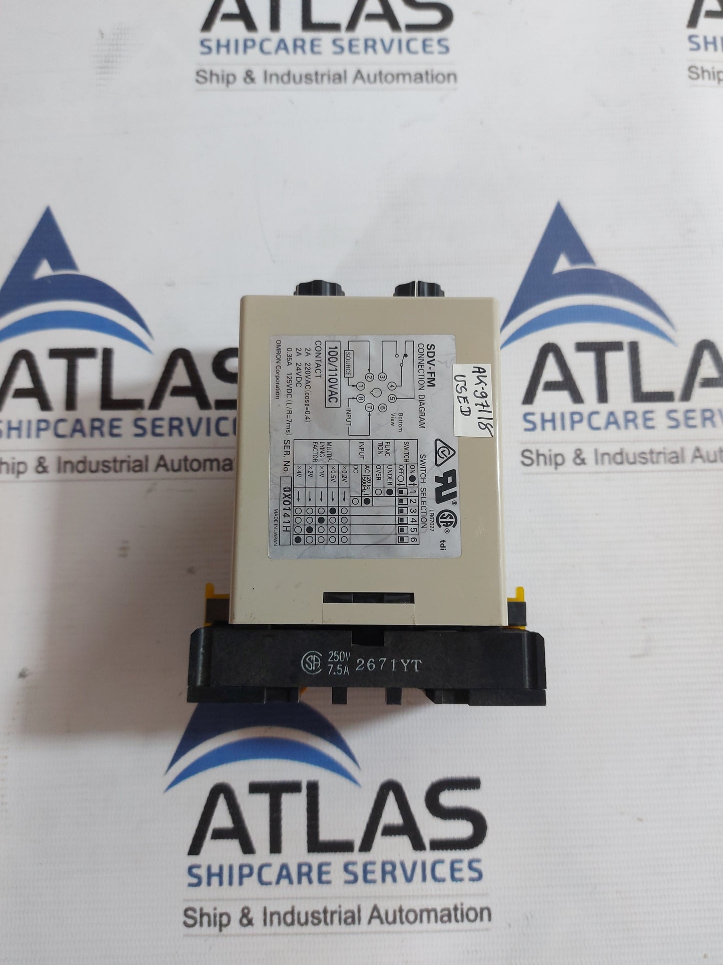 OMRON SDV-FM6 VOLTAGE SENSOR 100/110VAC