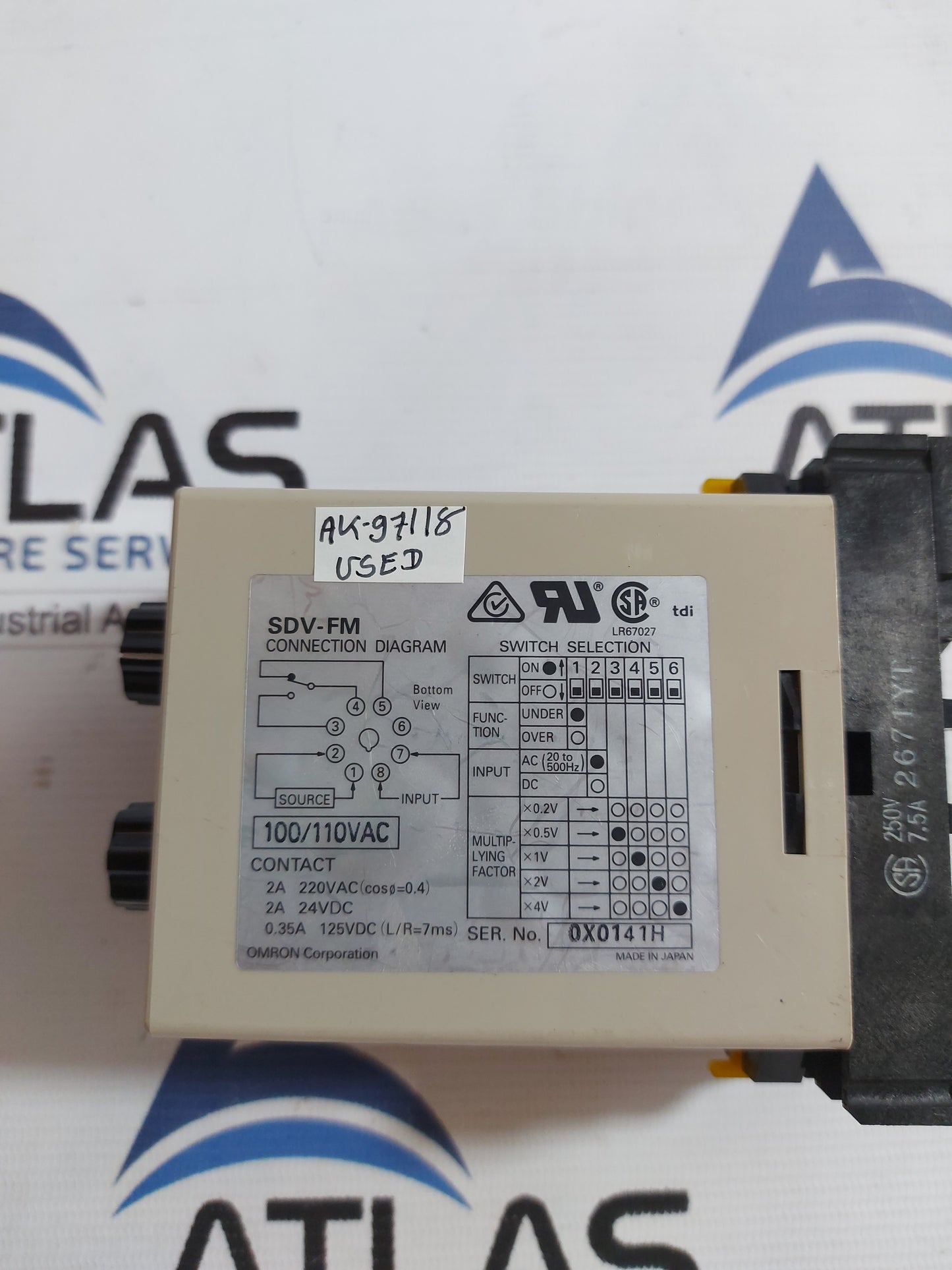 OMRON SDV-FM6 VOLTAGE SENSOR 100/110VAC