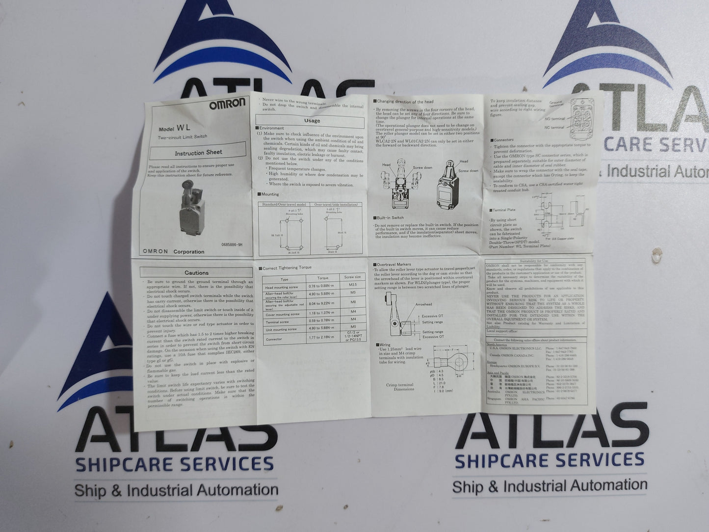 OMRON WLD LIMIT SWITCH