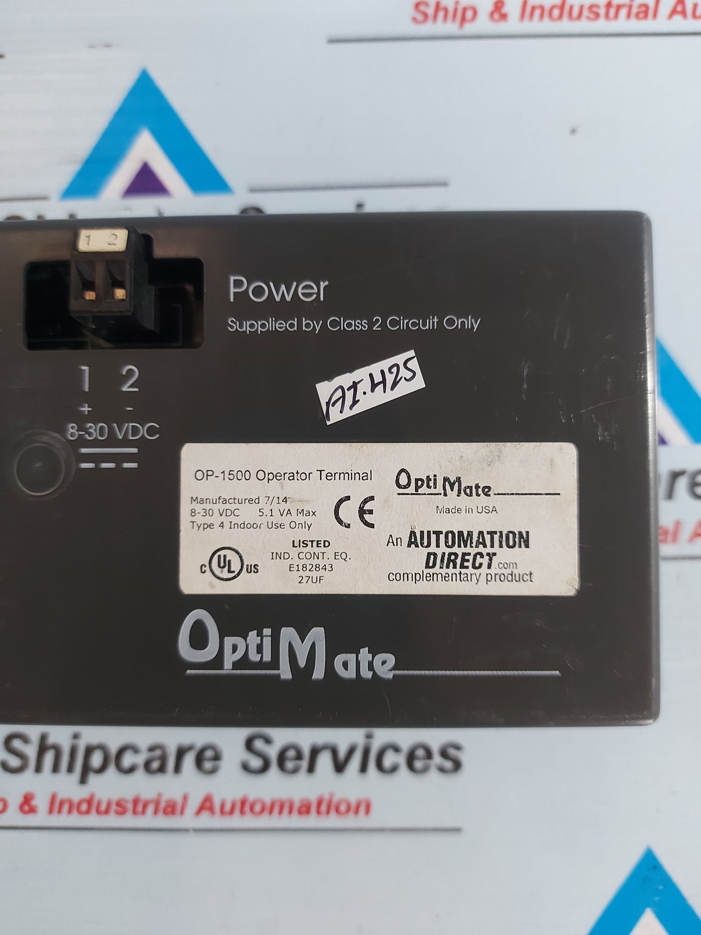 OPTI MATE OP-1500 OPERATOR TERMINAL