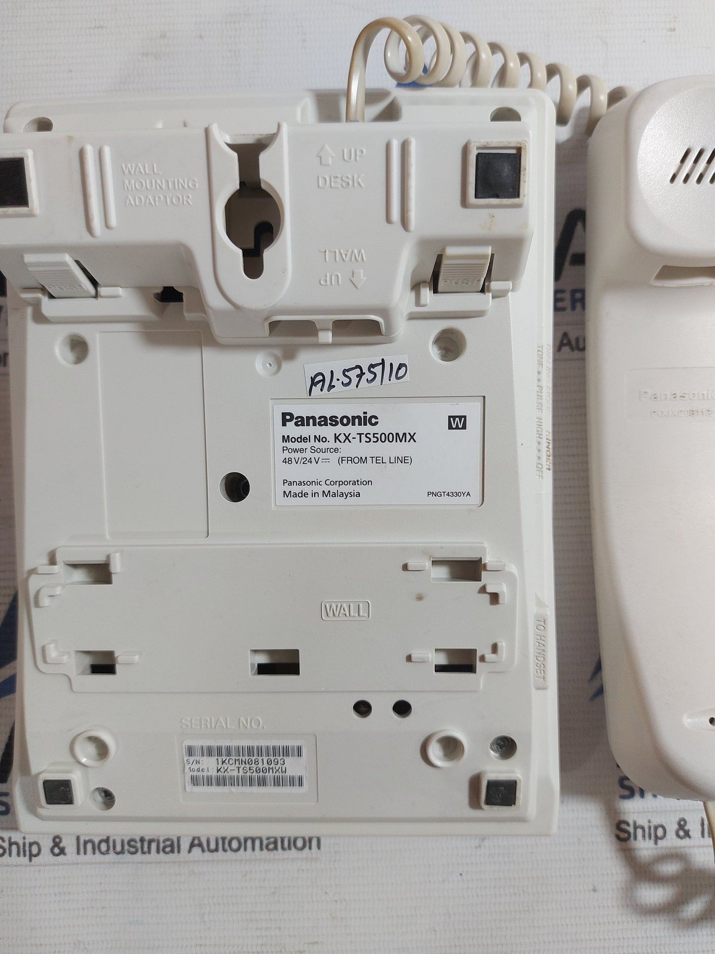 PANASONIC KX-TS500MXW PROPRIETARY TELEPHONE