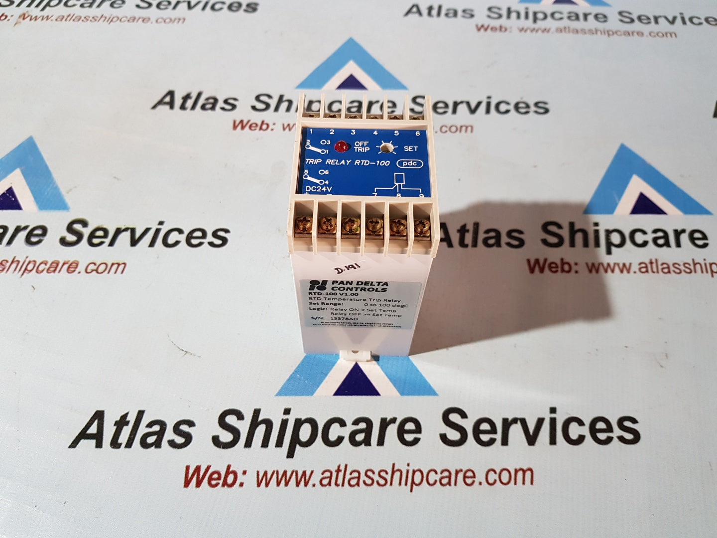 PAN DELTA CONTROLS RDR-100 V1.00 RDR TEMPERATURE TRIP RELAY