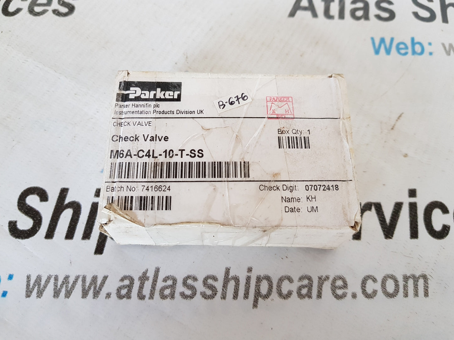 PARKER M6A-C4L-10-T-SS CHECK VALVE