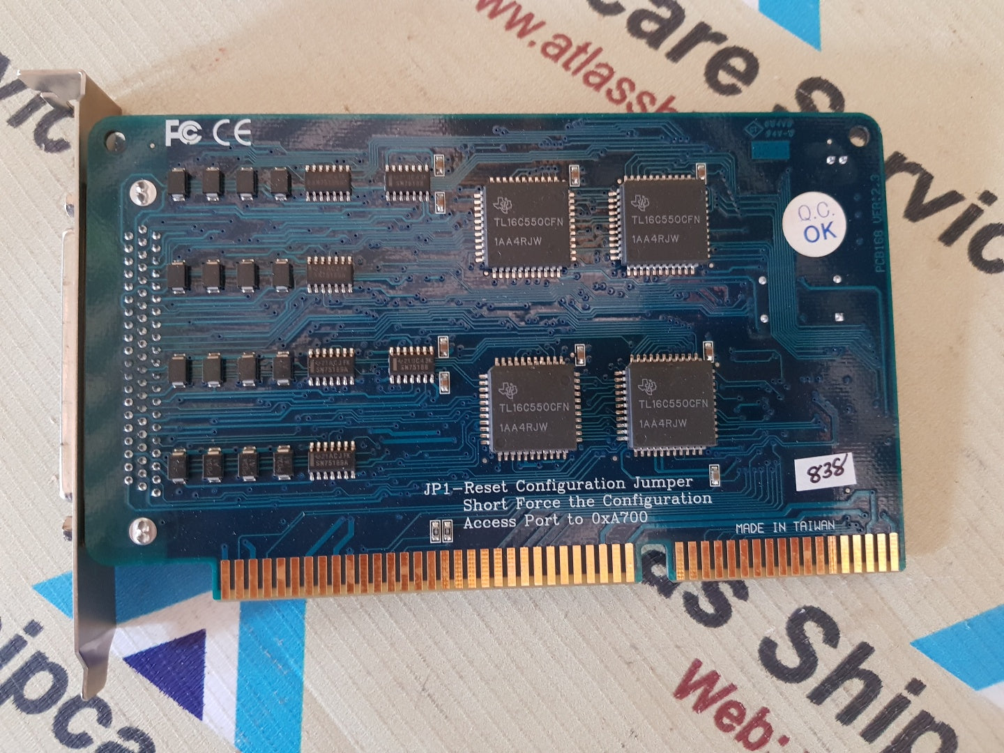 PCB168 VER:2.3 JP1-RESET CONFIGURATION JUMPER