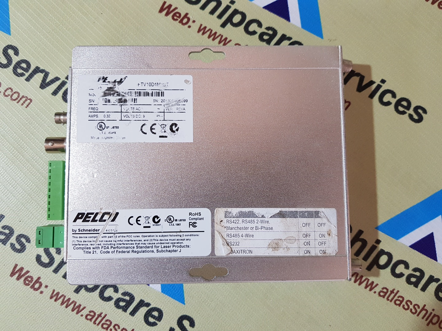 PELCO FTV10D1M1ST 1 CHANNEL FIBER TRANSMITTER