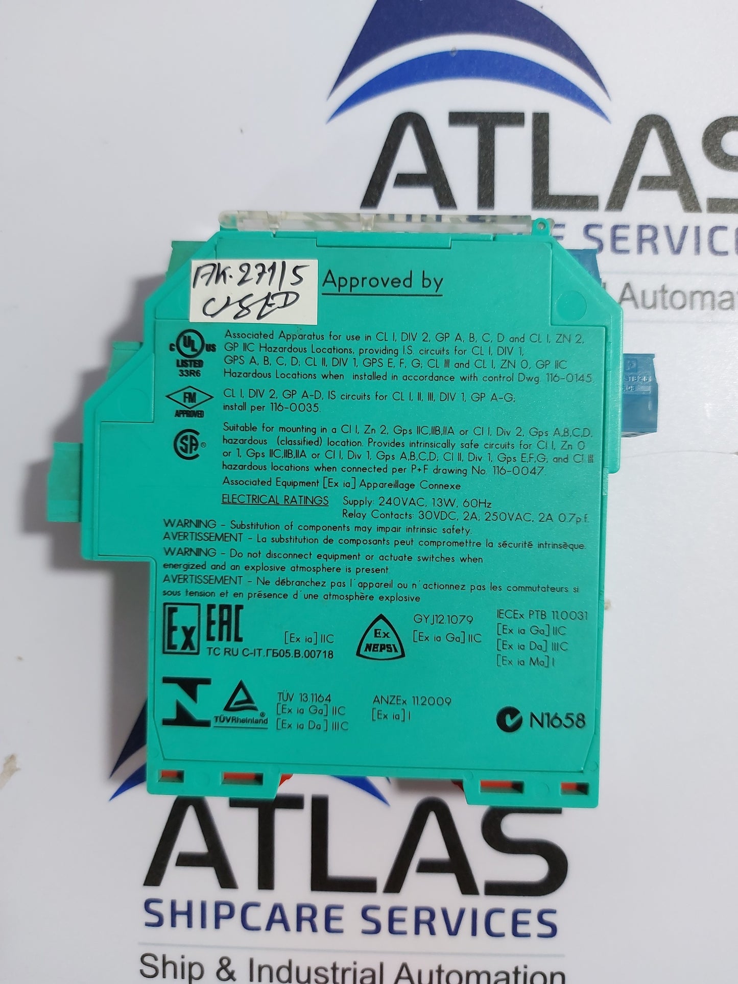 PEPPERL+FUCHS KFA6-SR2-Ex2.W SWITCH AMPLIFIER P/N 103373