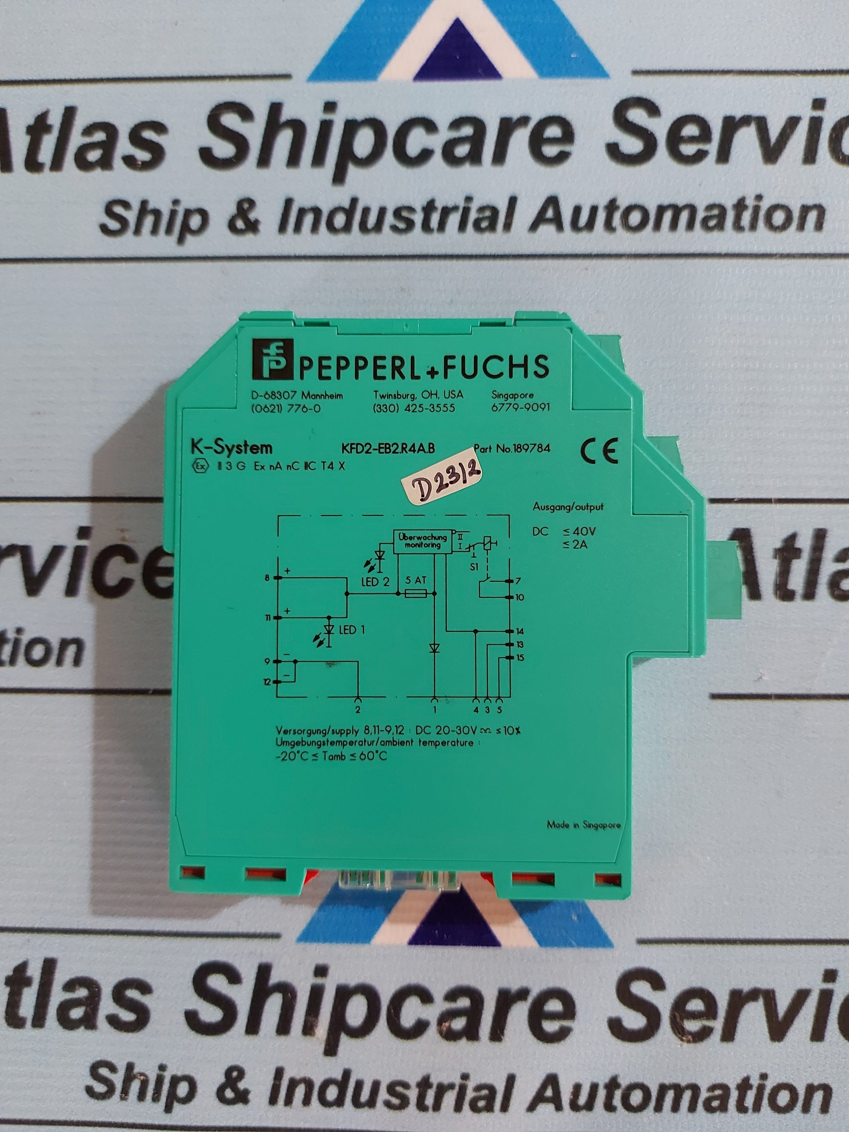 PEPPERL+FUCHS KFD2-EB2.R4A.B REDUNDANT POWER FEED MODULE – Atlas ...