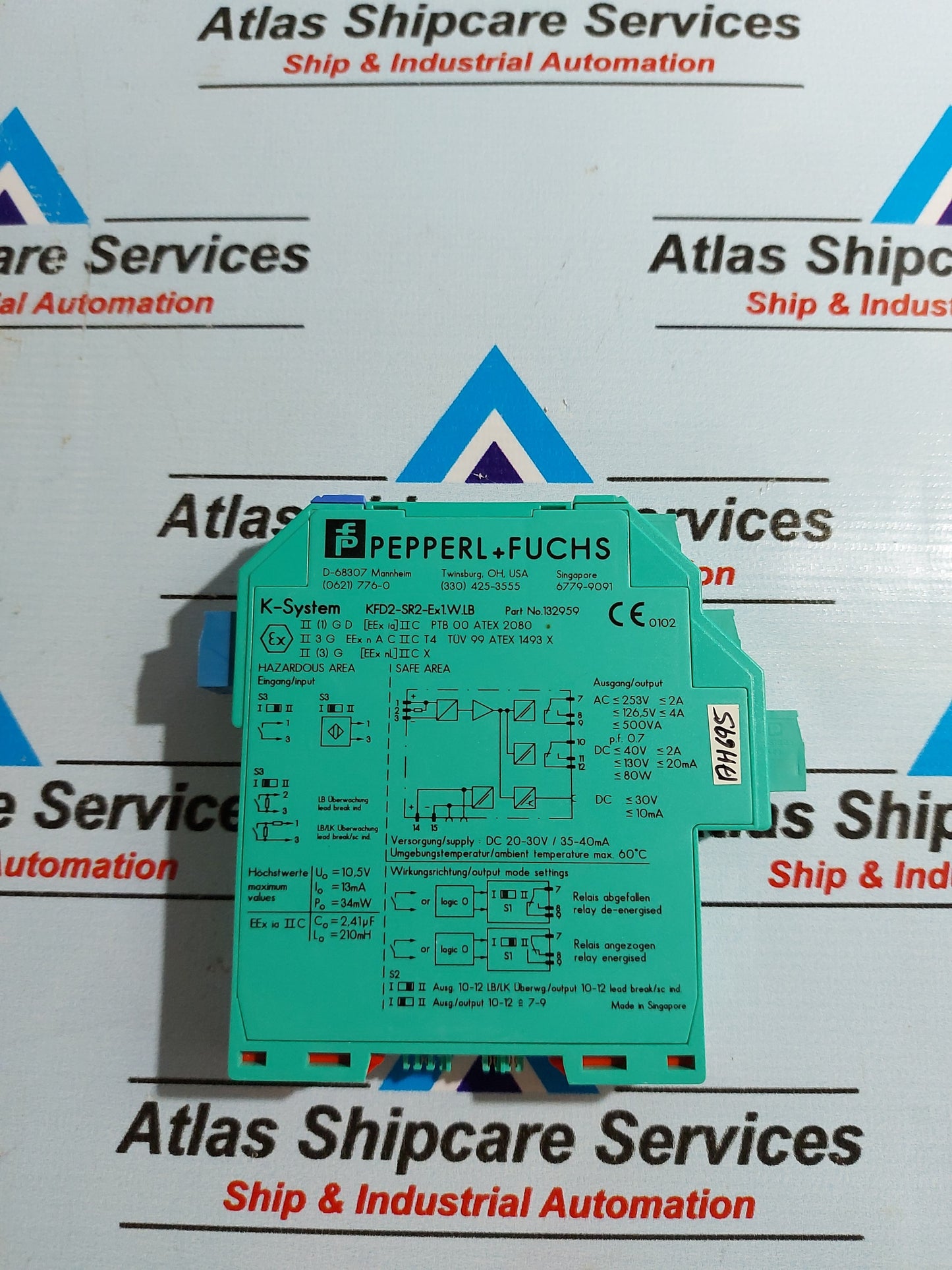 PEPPERL+FUCHS KFD2-SR2-Ex1.W.LB SWITCH AMPLIFIER 132959