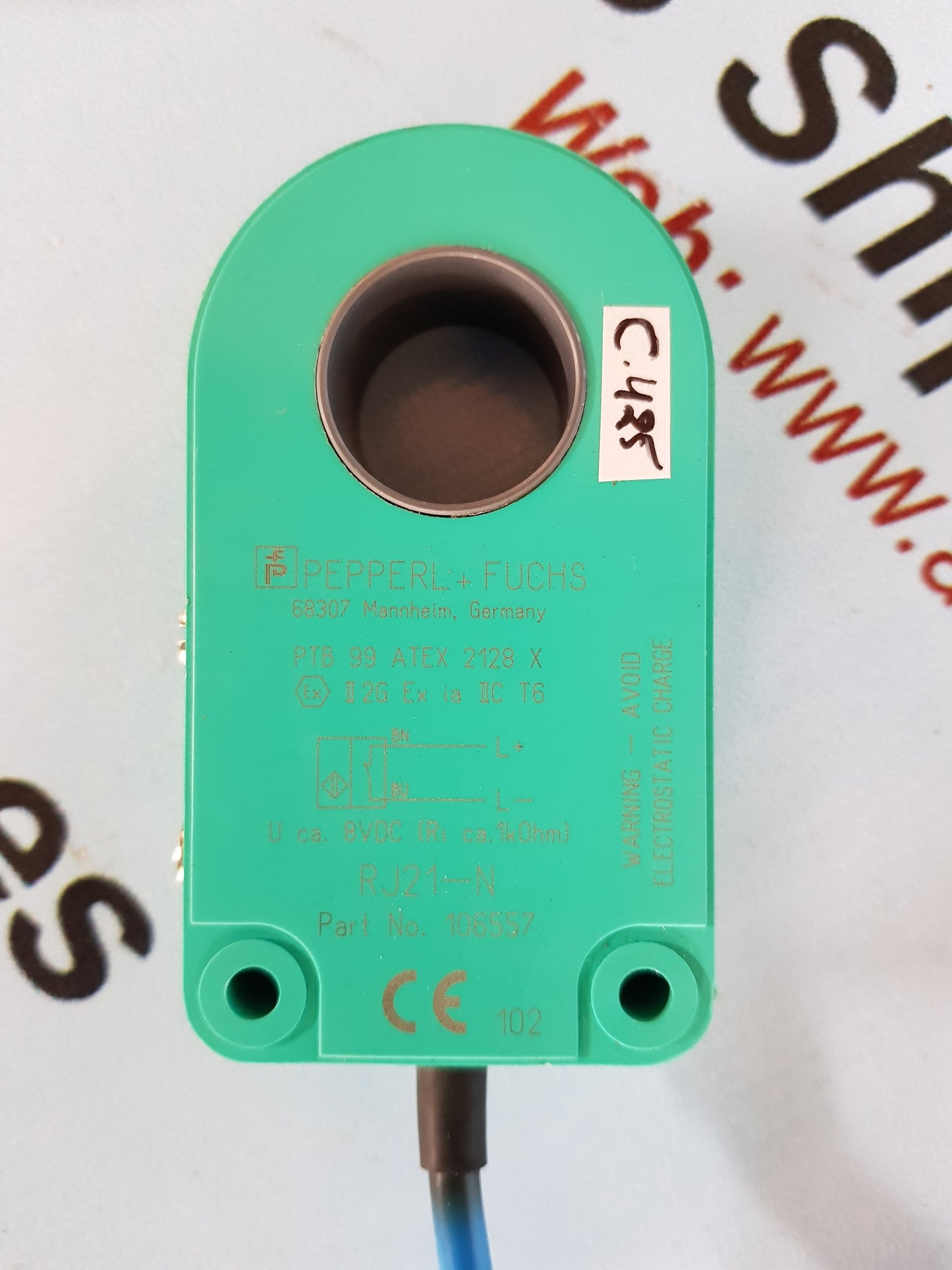 PEPPERL+FUCHS RJ21-N INDUCTIVE PROXIMITY RING TYPE SENSOR