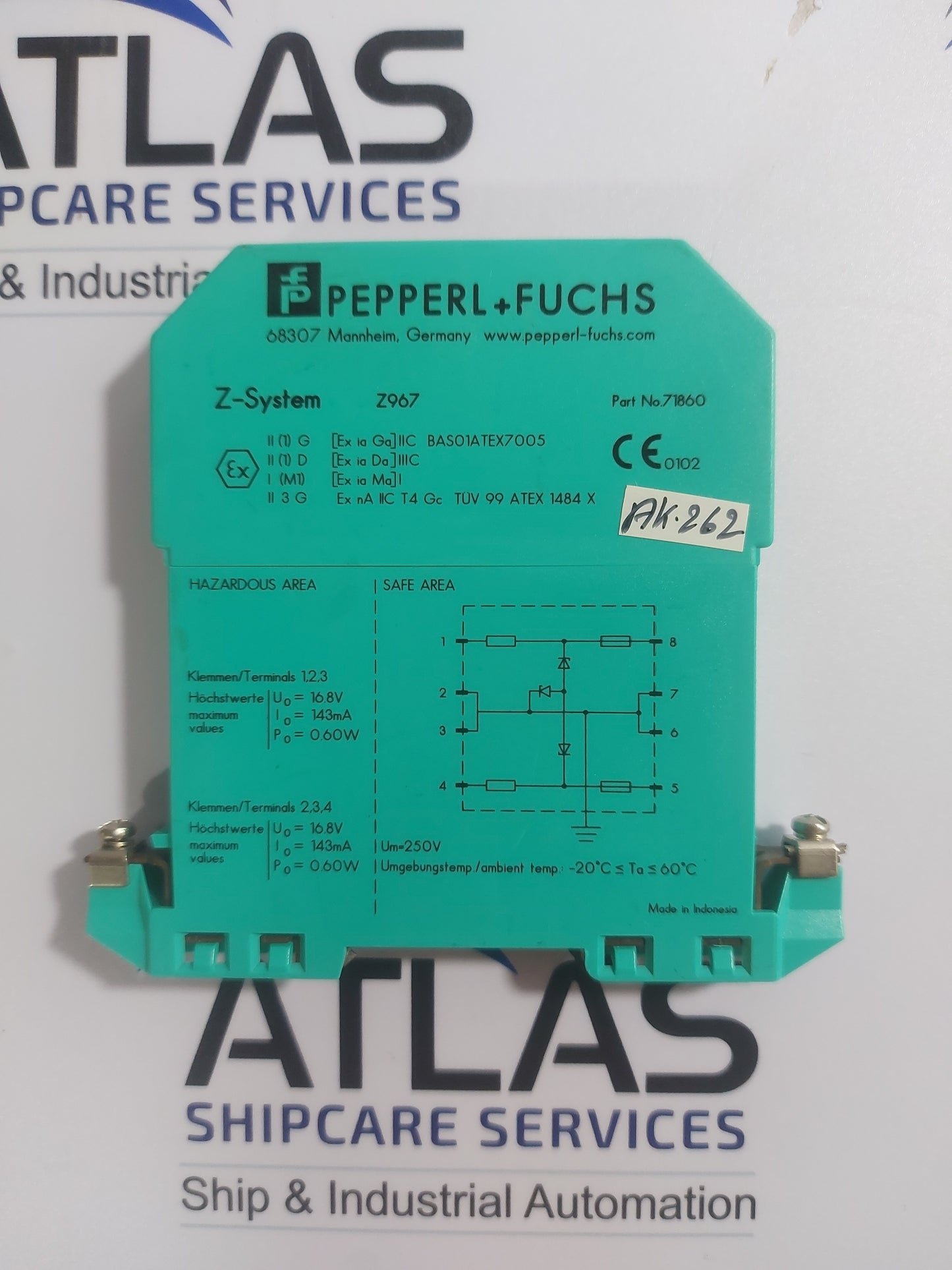 PEPPERL+FUCHS Z967 SAFE SNAP BARRIER 71860