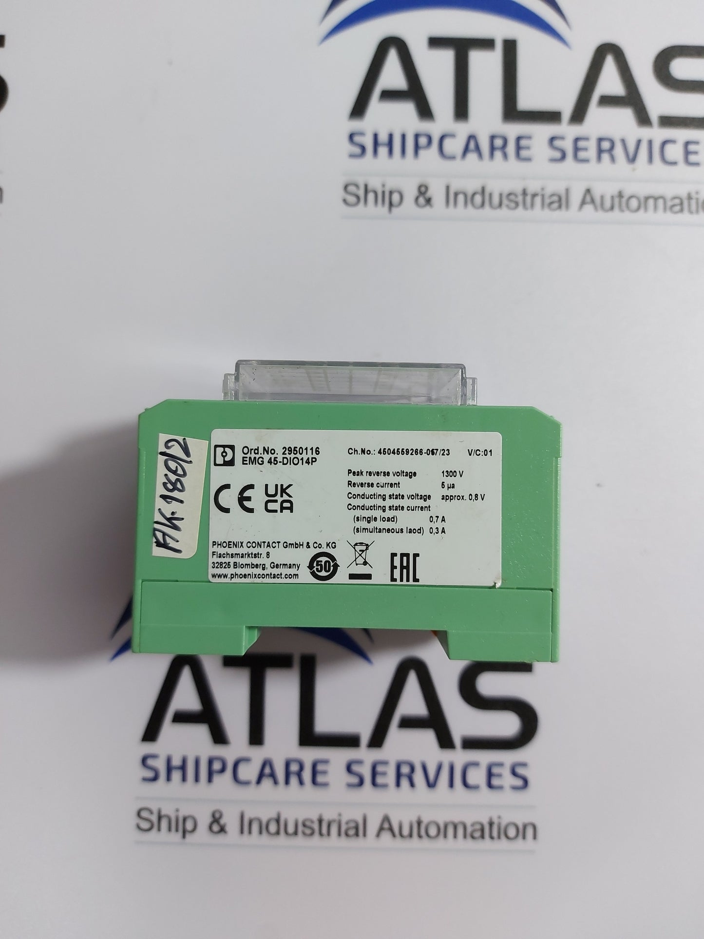 PHOENIX CONTACT EMG 45-DIO14P DIODE BLOCK 2950116