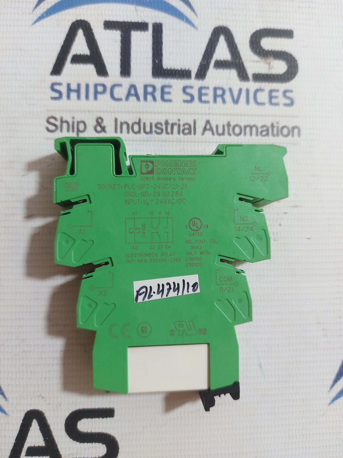 PHOENIX CONTACT PLC-BPT-24UC/21-21 POWER RELAY WITH RELAY SOCKET 29 00 284