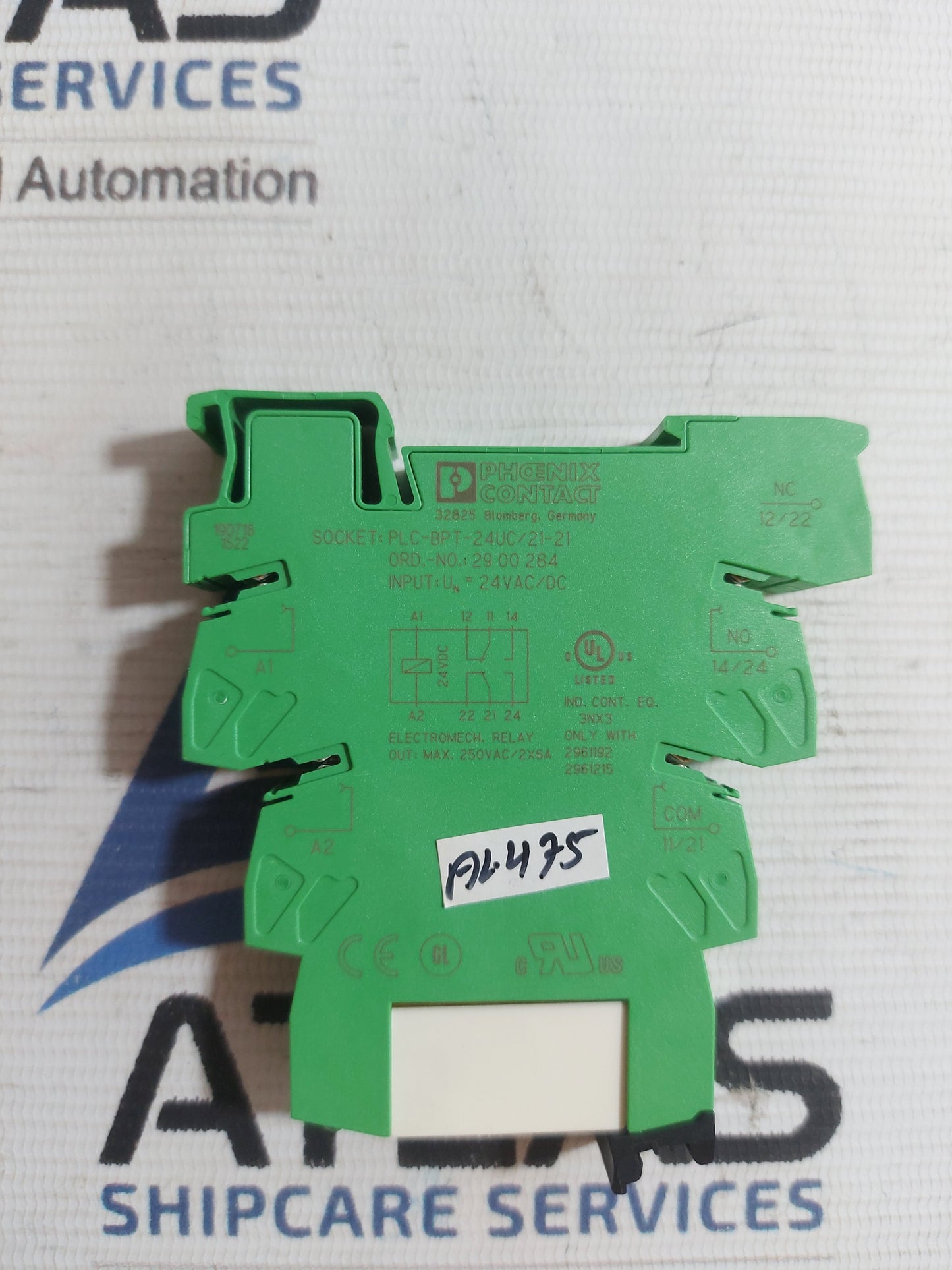 PHOENIX CONTACT PLC-BPT-24UC/21-21 POWER RELAY WITH RELAY SOCKET 29 00 284