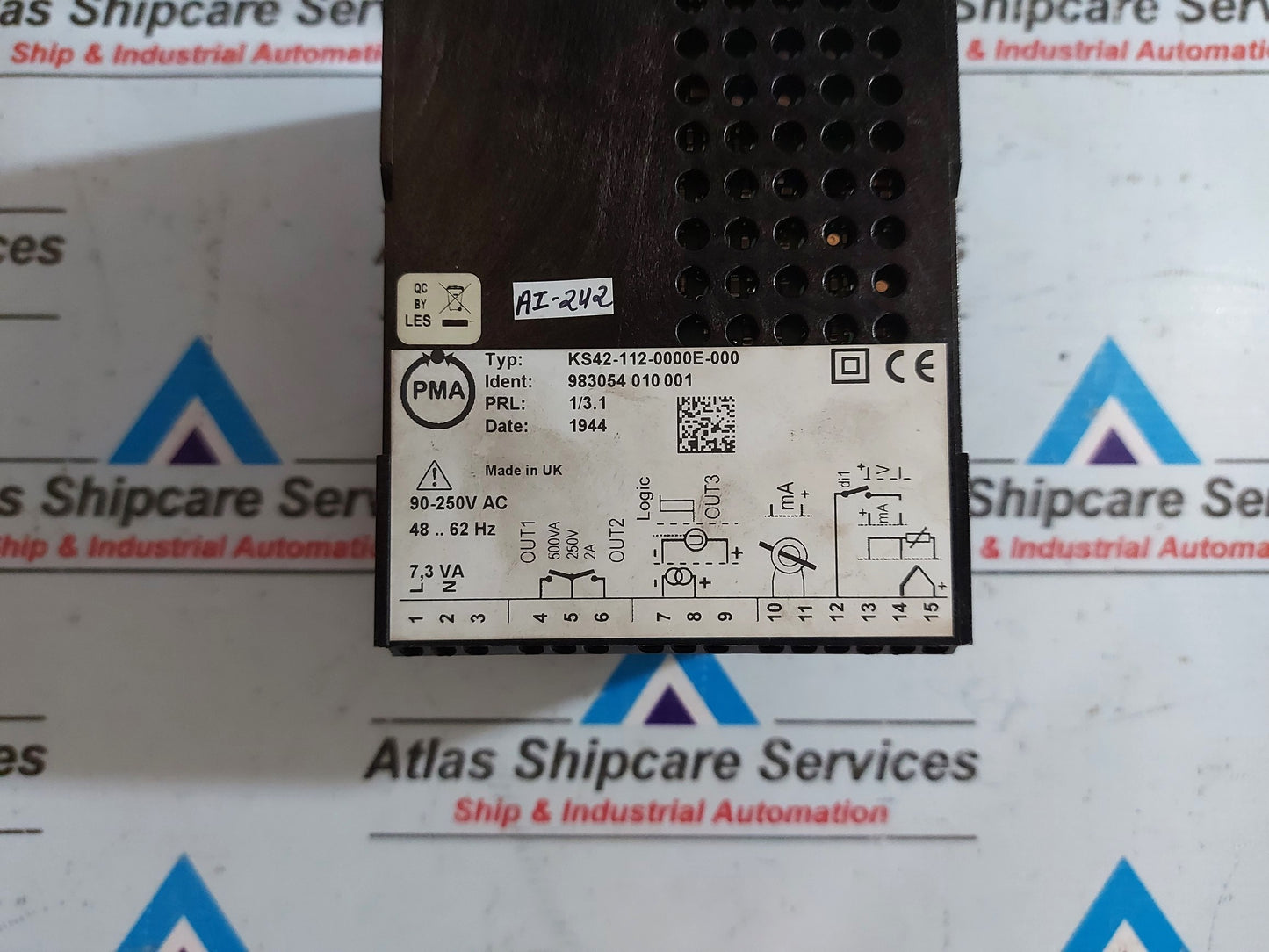 PMA KS 42-1 UNIVERSAL KS42-112-0000E-000 TEMPERATURE CONTROLLER 90-250V AC