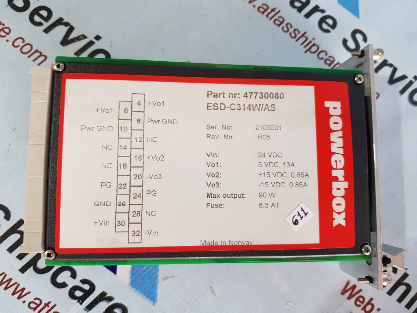 POWERBOX 47730080 ESD-C314W/AS POWER SUPPLY