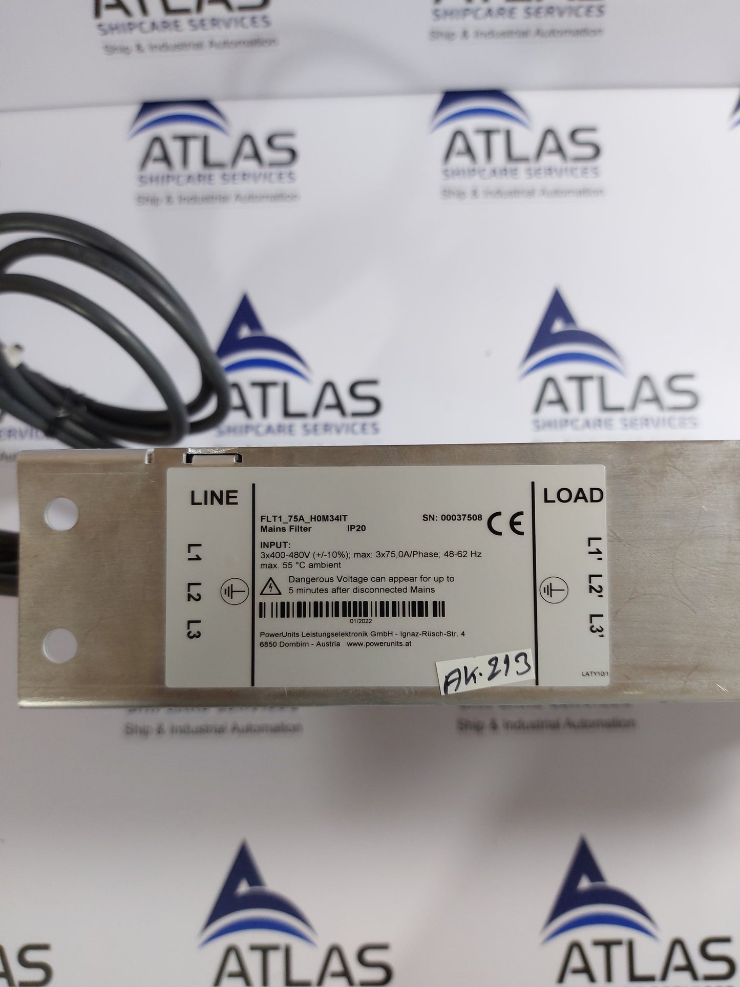 POWERUNITS FLT1_75A_H0M34IT MAINS FILTER