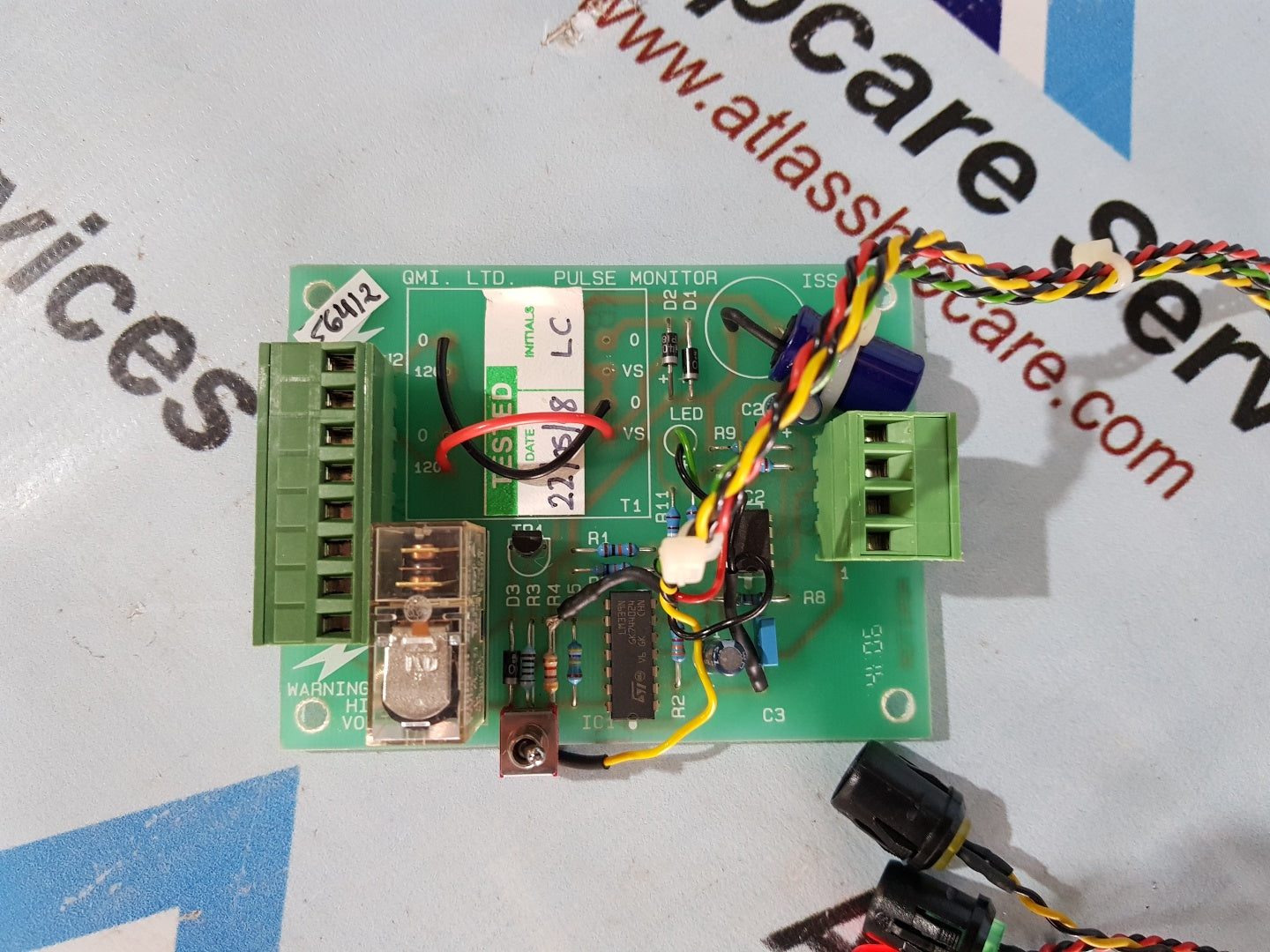 QMI.LTD ISSUE 1 PULSE MONITER PCB CARD
