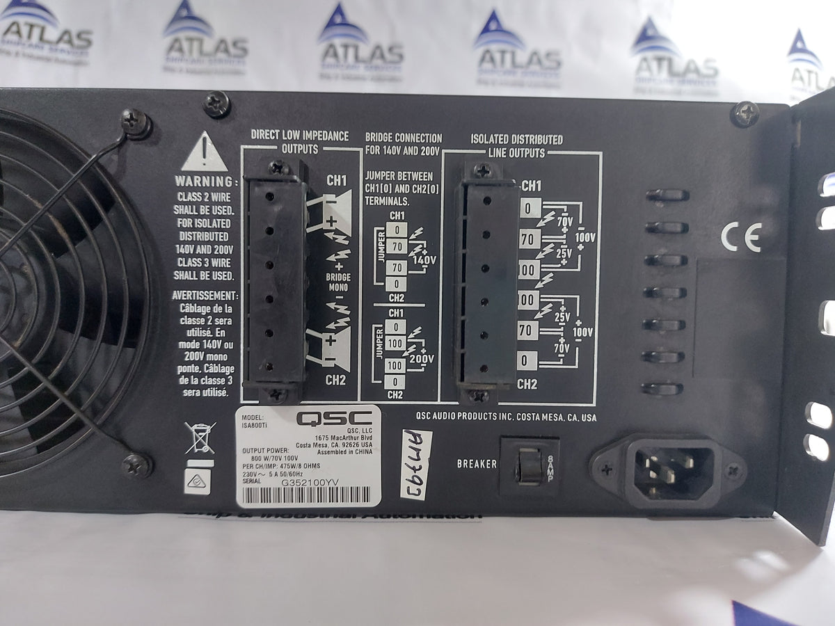 QSC ISA 800Ti PROFESSIONAL AMPLIFIER