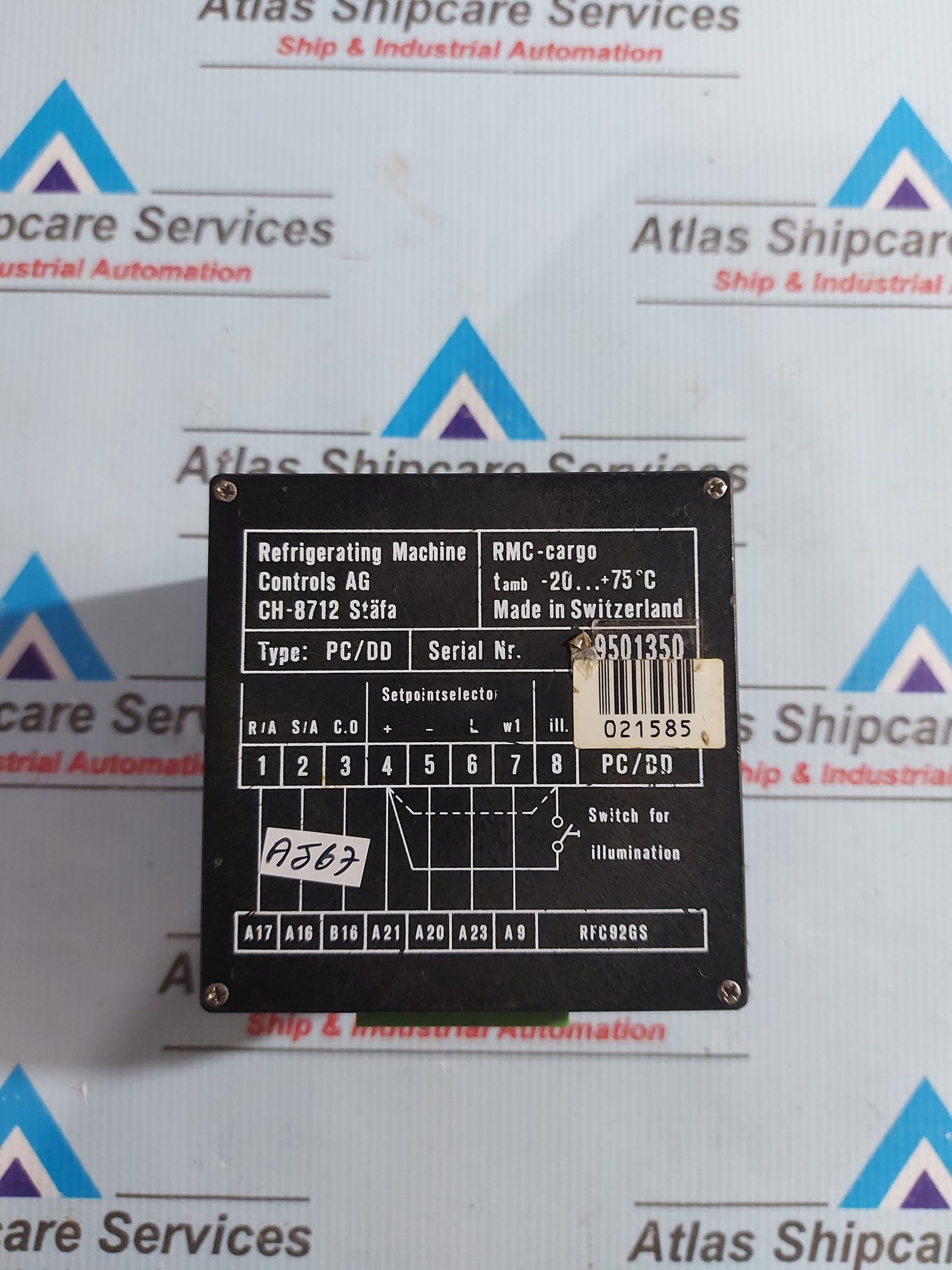 REFRIGERATING MACHINE CONTROLS RMC CARGO PC/DD TEMPERATURE CONTROLLER