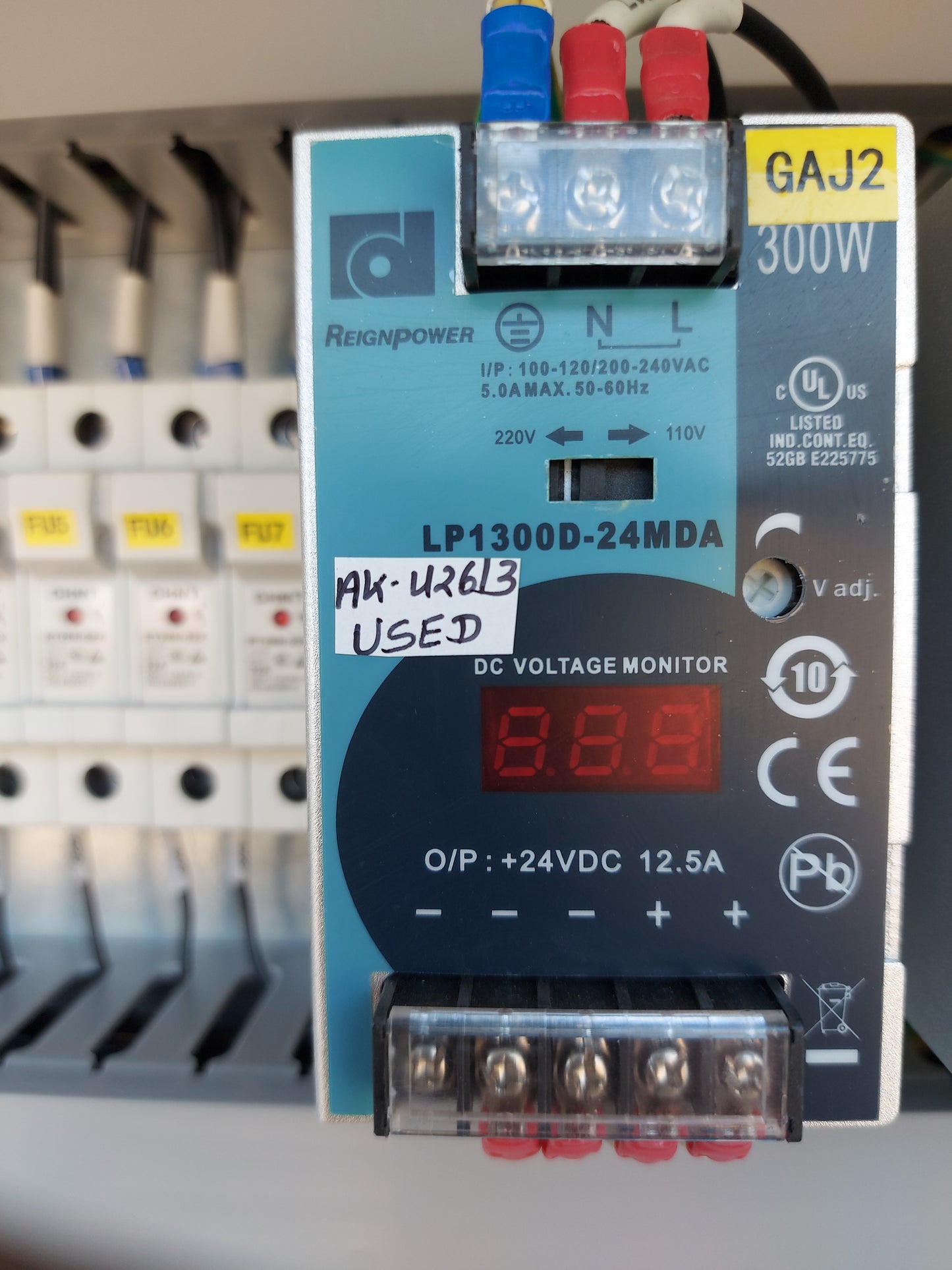 REIGN POWER LP1300S-24MDA AC/DC SWITCHING POWER SUPPLY 24VDC 12.5A 300W