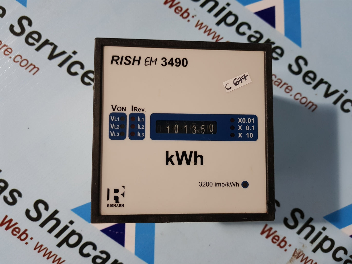 RISHABH RISH EM 3490 DIN PANEL MOUNNTED KILOWATT HOUR ENERGY METER