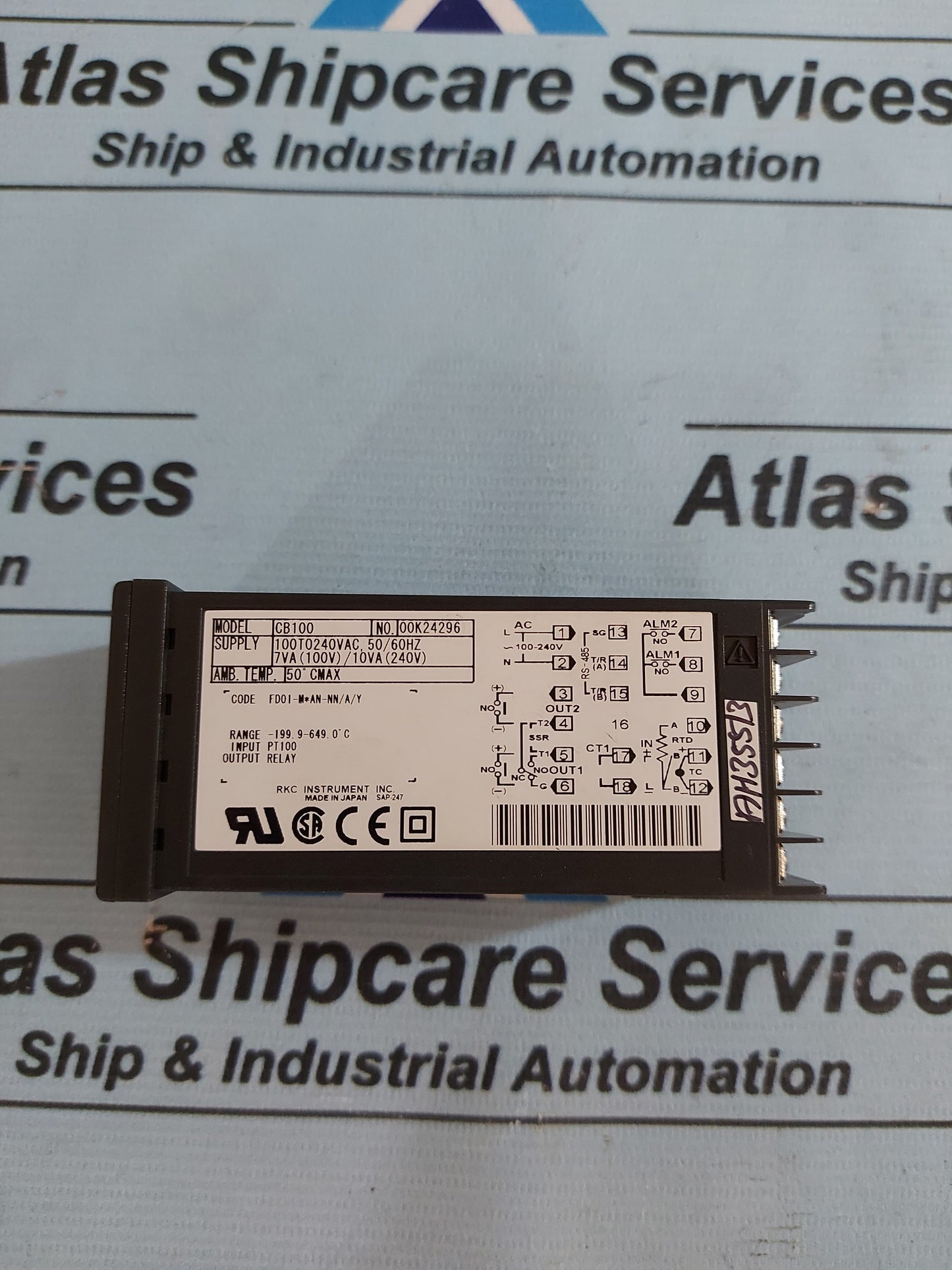 RKC INSTRUMENT CB100 TEMPERATURE CONTROLLER CB100FD01-M*AN-NN/A/Y