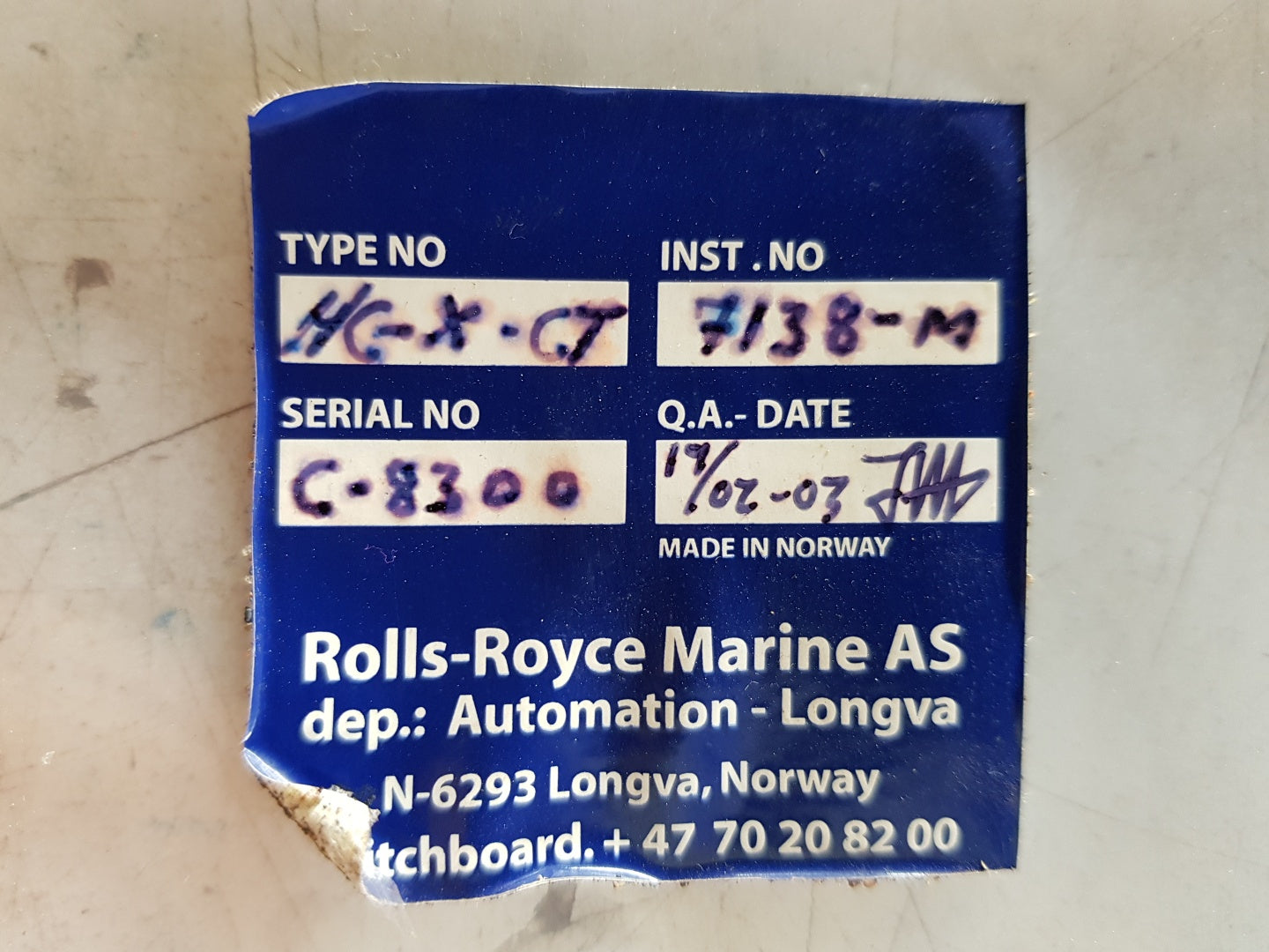 ROLLS-ROYCE HC-X-CT DIGITAL SWITCH BOARD