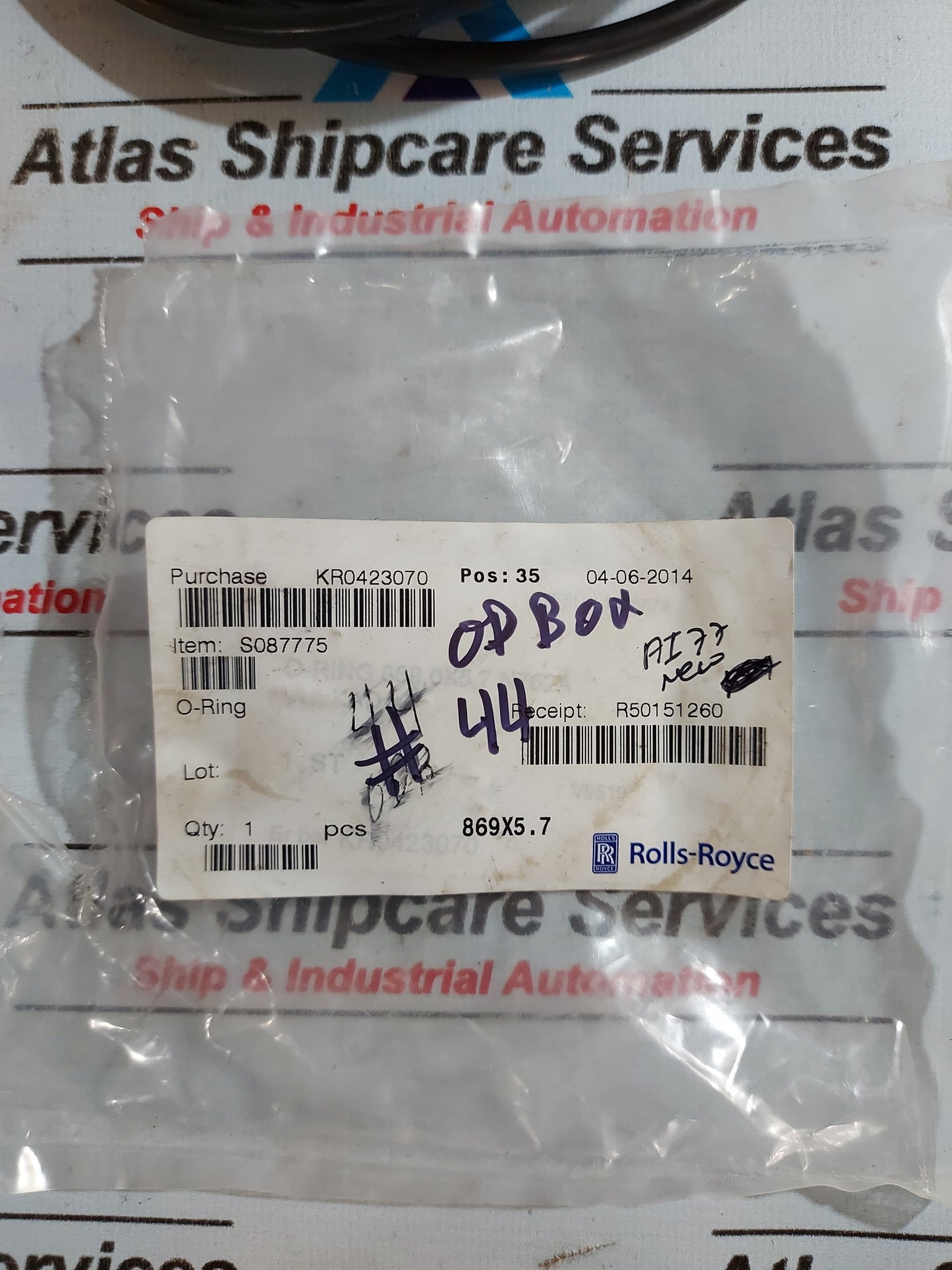 ROLLS-ROYCE KR0423070 O-RING