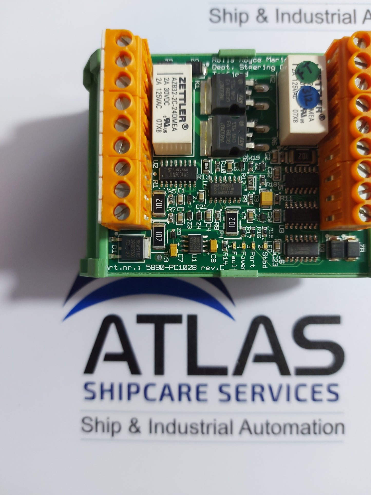 ROLLS-ROYCE MARINE 5880-PC1028 REV.C PCB CIRCUIT CARD MODULE