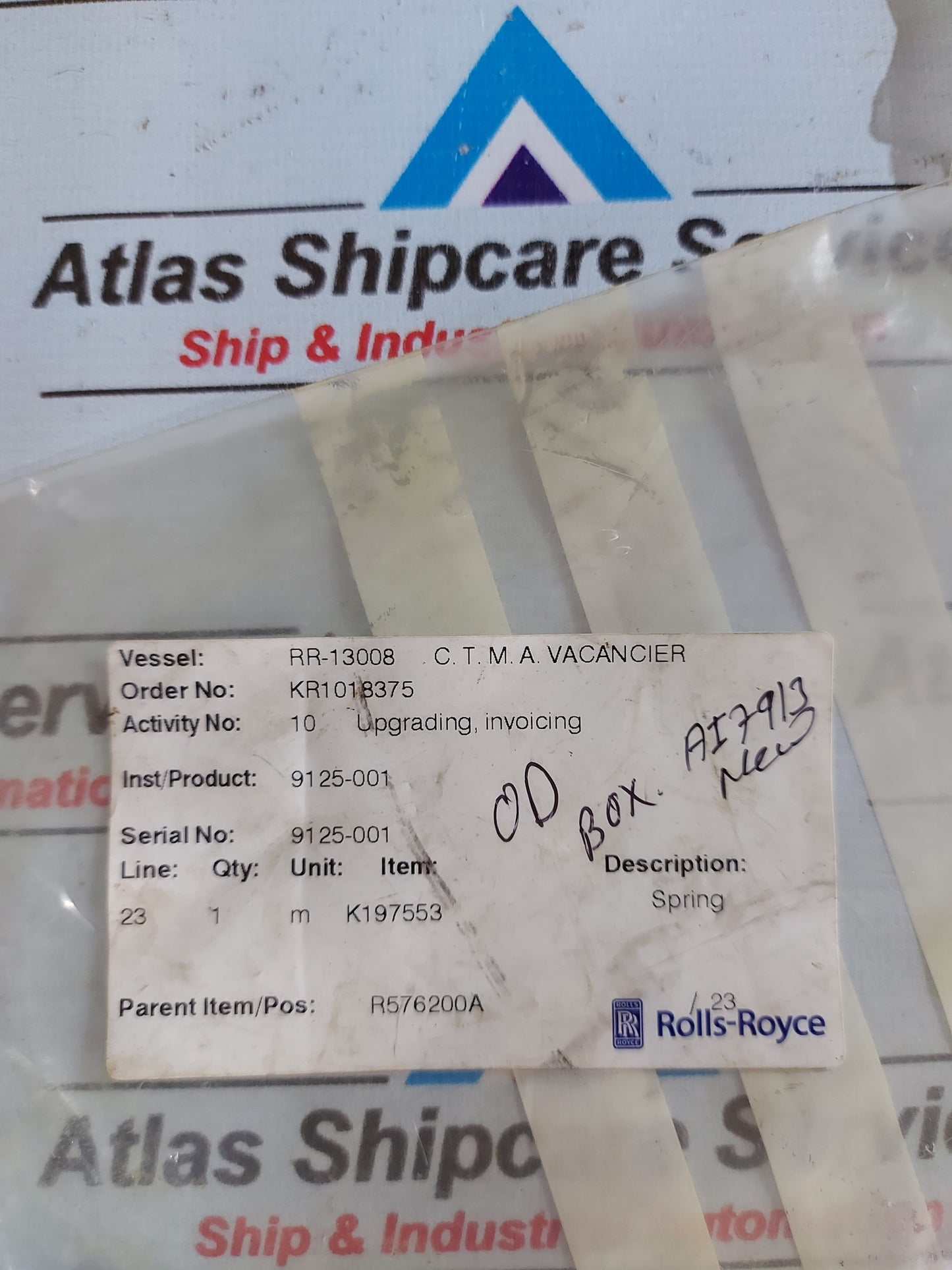 ROLLS-ROYCE RR-13008 C.T.M.A. VACANCIER SPRING
